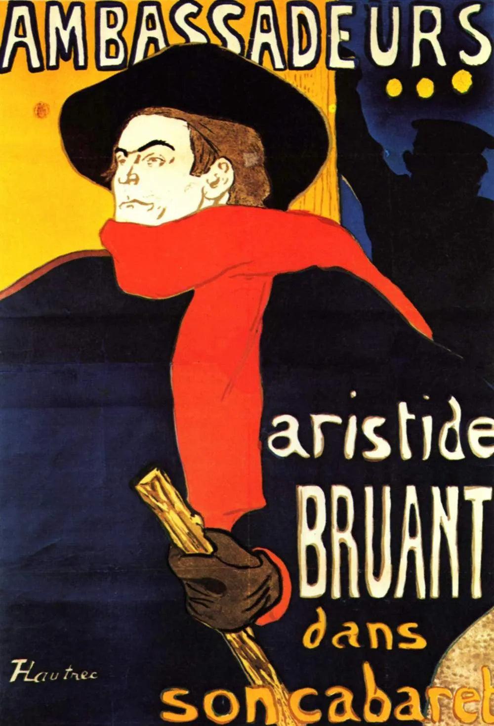 Ambassadeurs: Aristide Bruant in his cabaret, 1892 - Henri de Toulouse-Lautrec