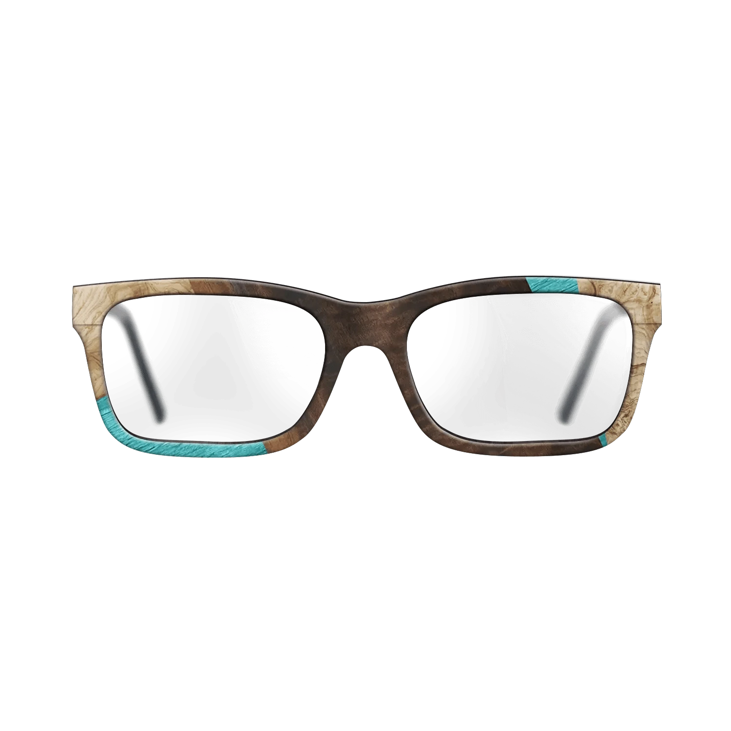 Louro Preto,Poplar Dyed: Turquoise,Fumed Eucalyptus,Olive Burl: Geometric - The Sage - Rectangle - 1845 - SIRIS wood optic