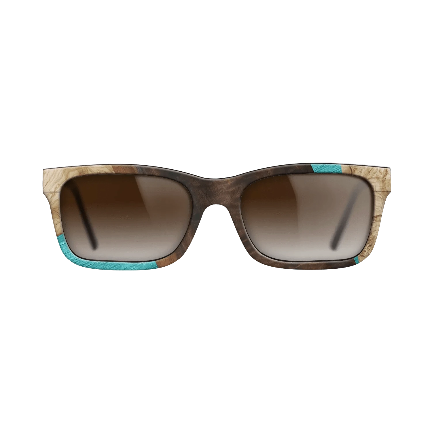 Louro Preto,Poplar Dyed: Turquoise,Fumed Eucalyptus,Olive Burl: Geometric - The Sage - Rectangle - 1845 - SIRIS wood optic