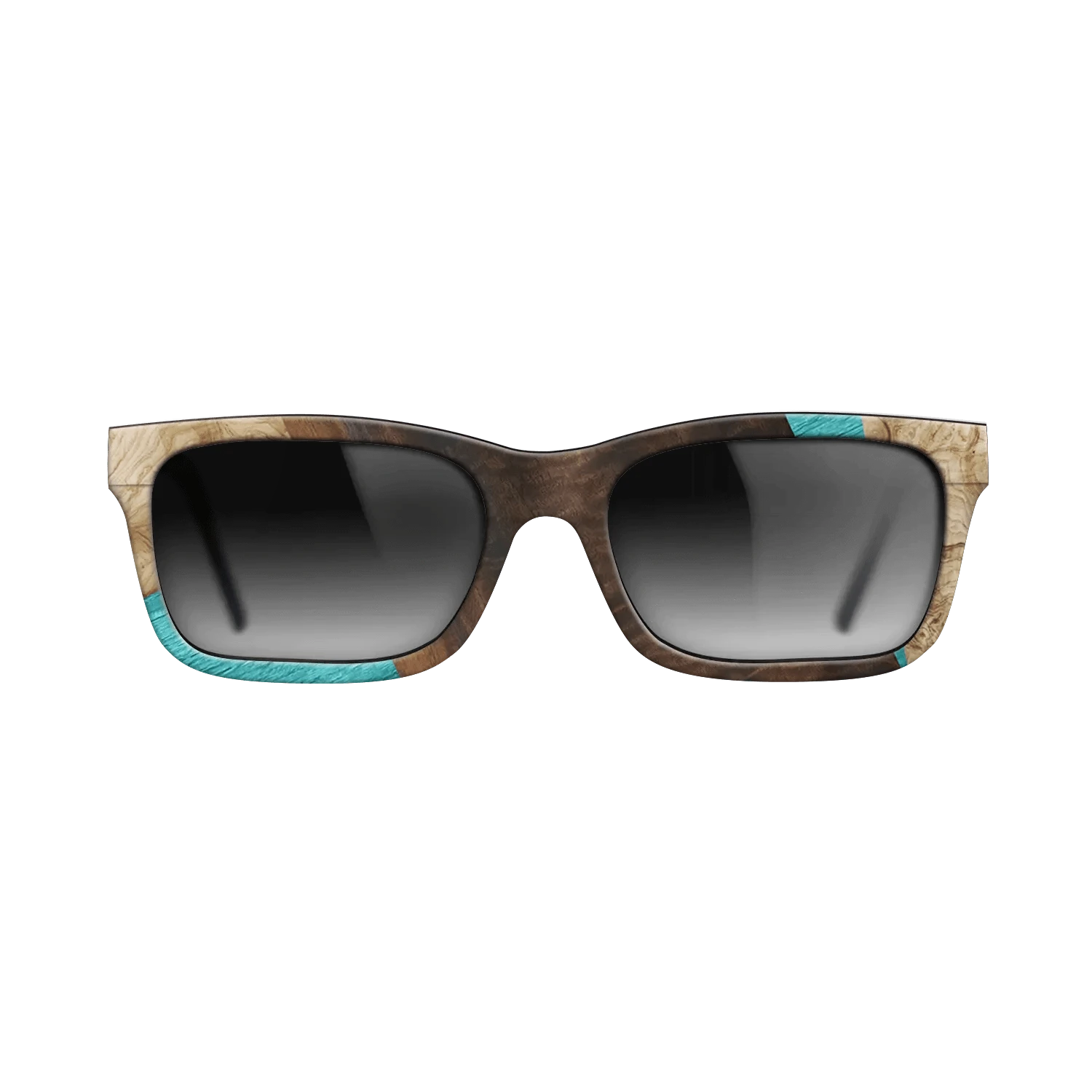 Louro Preto,Poplar Dyed: Turquoise,Fumed Eucalyptus,Olive Burl: Geometric - The Sage - Rectangle - 1845 - SIRIS wood optic