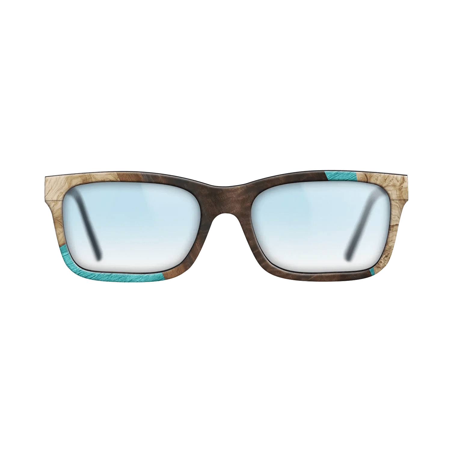 Louro Preto,Poplar Dyed: Turquoise,Fumed Eucalyptus,Olive Burl: Geometric - The Sage - Rectangle - 1845 - SIRIS wood optic