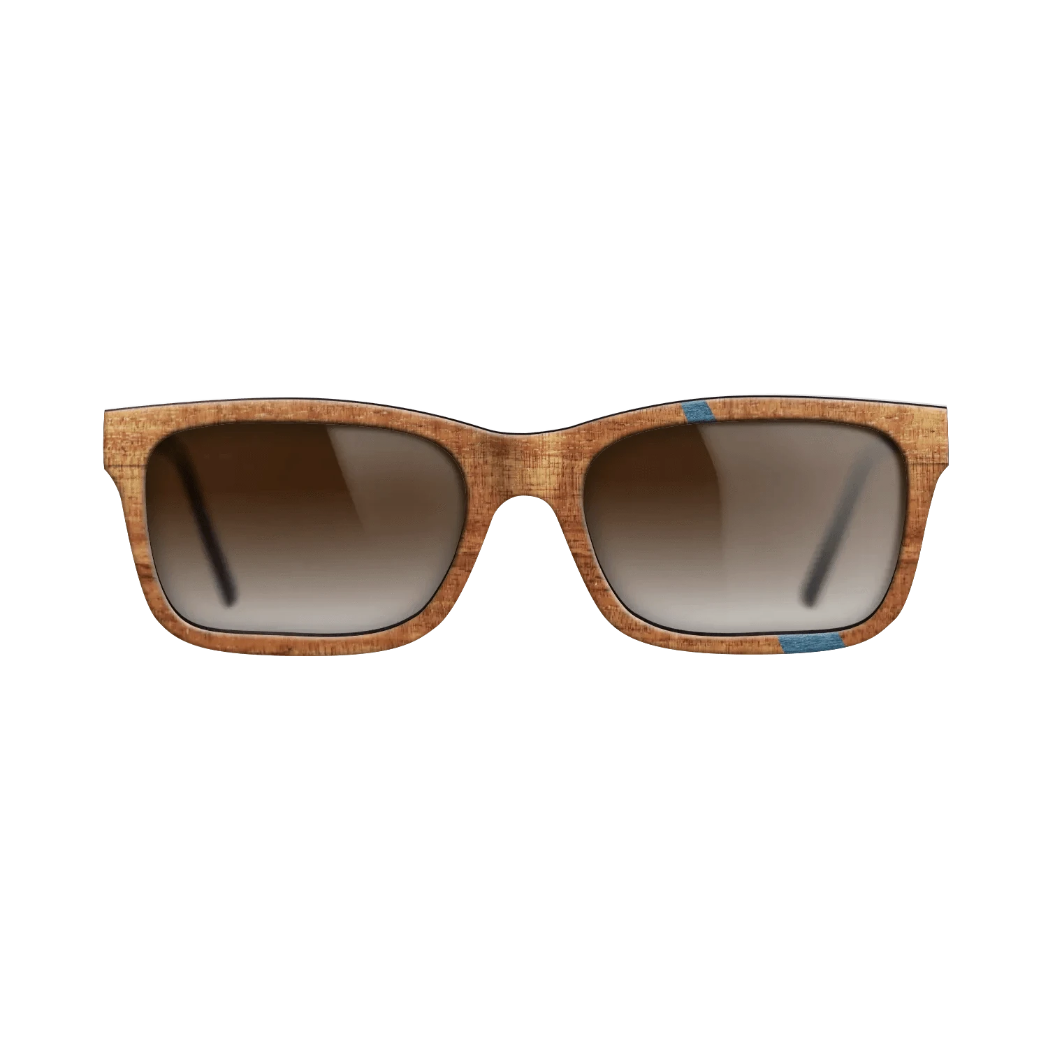 Poplar Dyed: Blue Denim,Koa: Wedge - The Sage - Rectangle - 831 - SIRIS wood optic