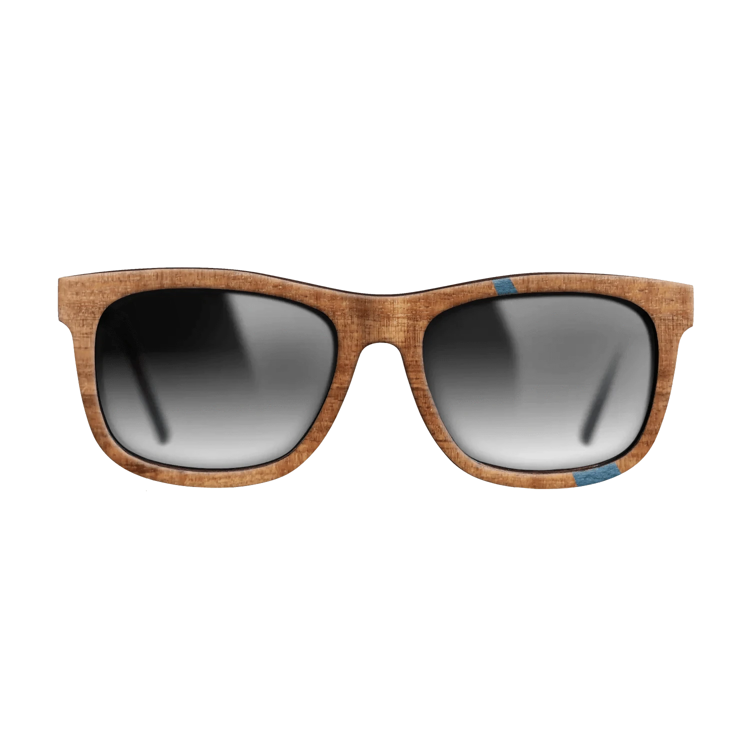 Poplar Dyed: Blue Denim,Koa: Wedge - The Hero - Square - 831 - SIRIS wood optic