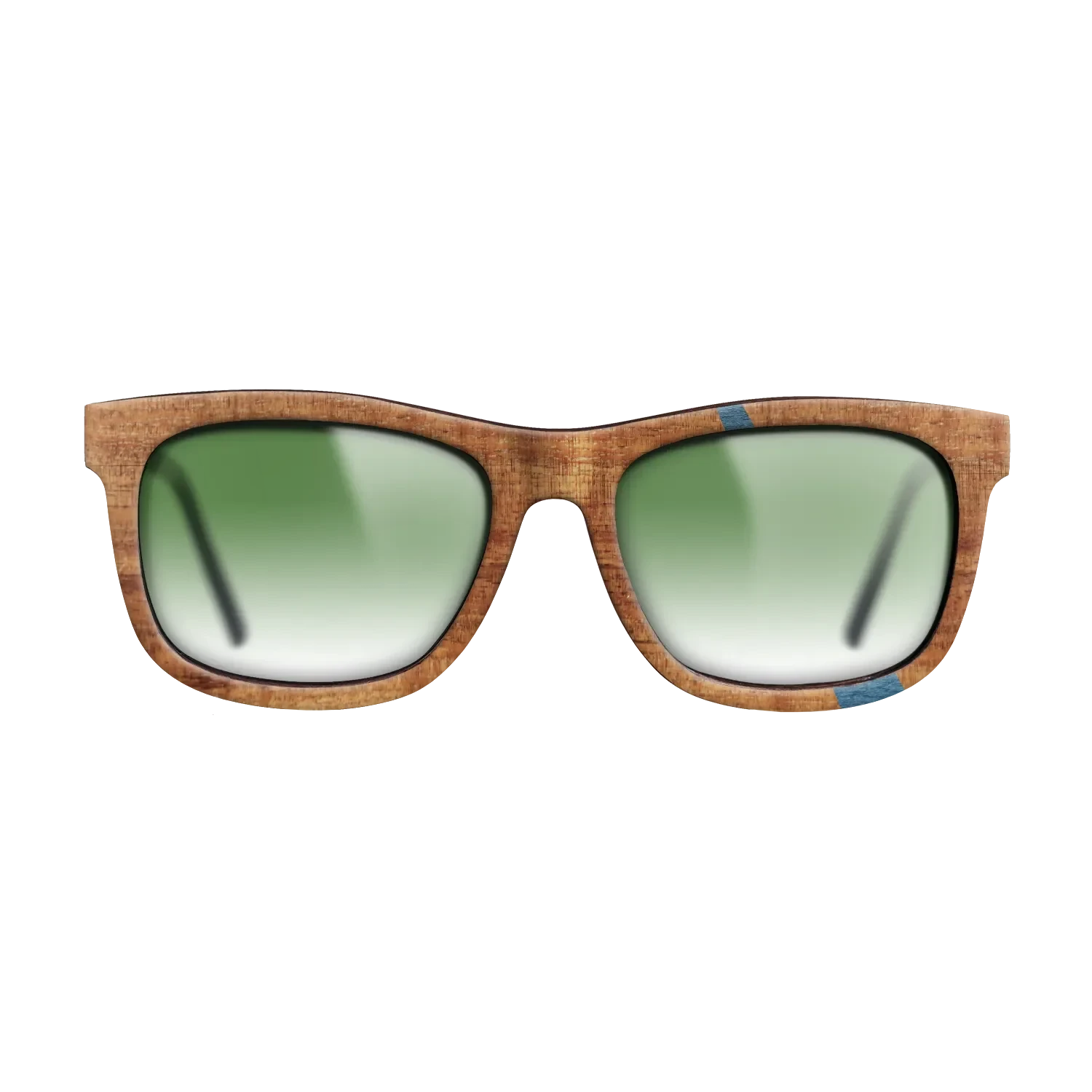 Poplar Dyed: Blue Denim,Koa: Wedge - The Hero - Square - 831 - SIRIS wood optic