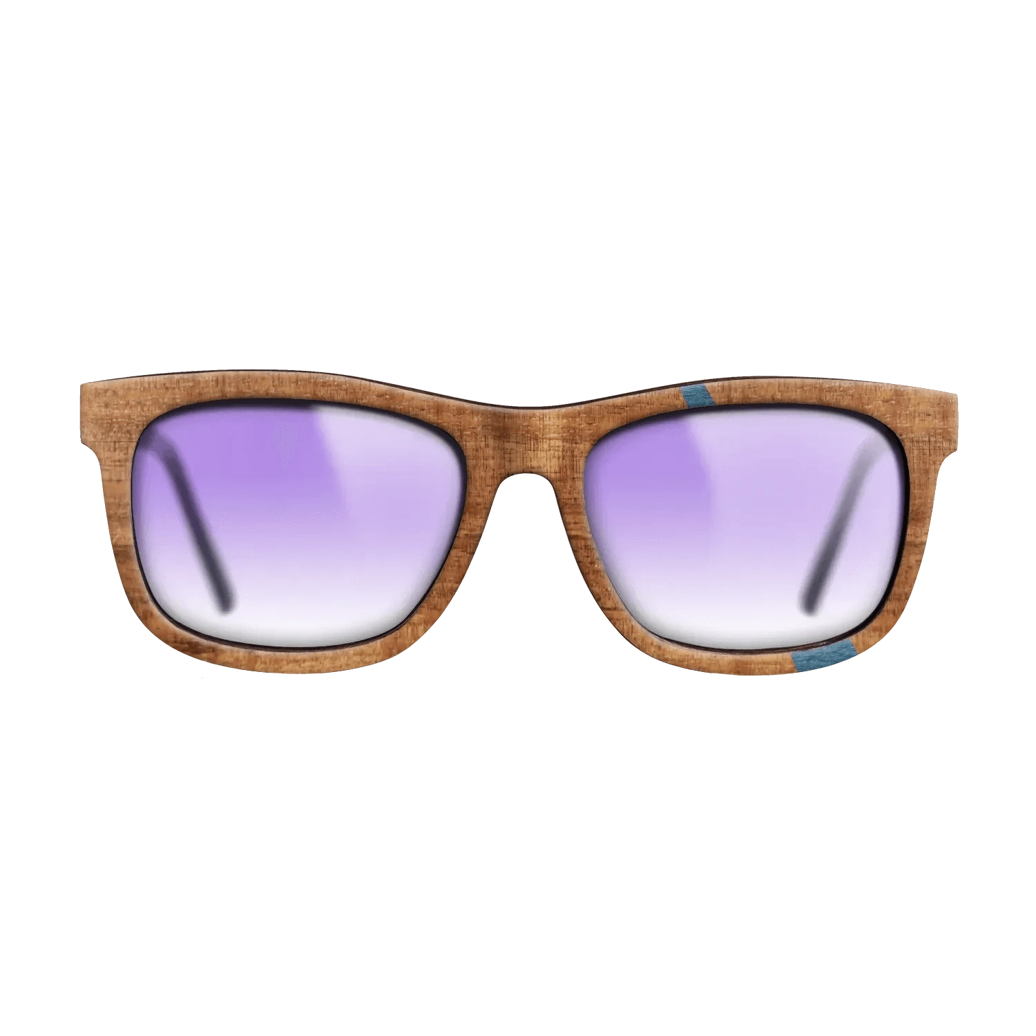 Poplar Dyed: Blue Denim,Koa: Wedge - The Hero - Square - 831 - SIRIS wood optic