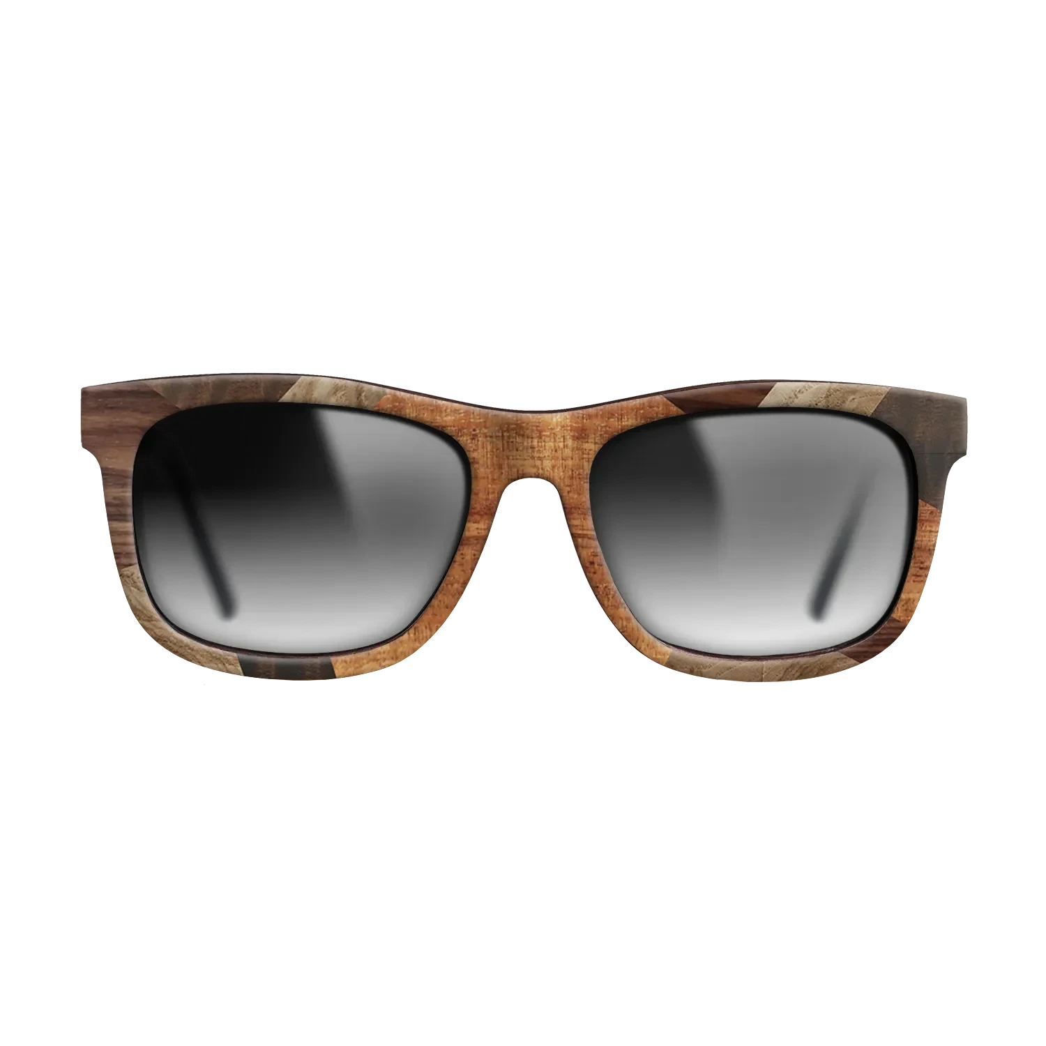 Italian Ebony,Santos Rosewood Dark,Olive Burl,Fumed Eucalyptus,Koa: Mosaic - The Hero - Square - 1830 - SIRIS wood optic