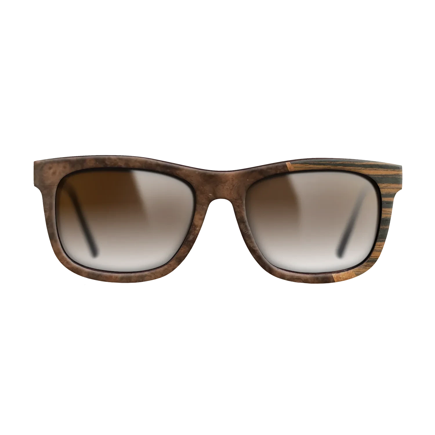 Koa,Walnut Burl,Italian Ebony: Wedge - The Hero - Square - 1601 - SIRIS wood optic