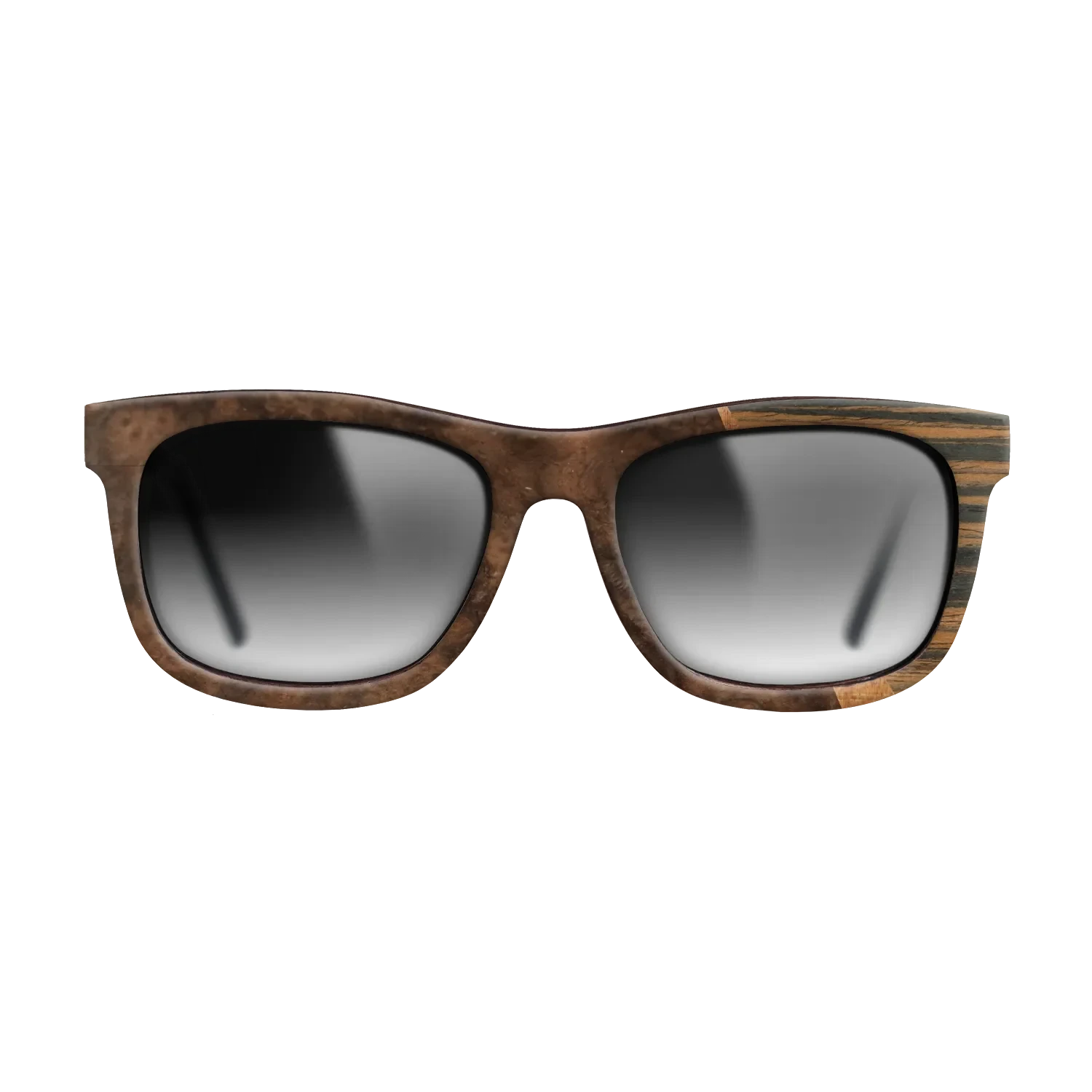 Koa,Walnut Burl,Italian Ebony: Wedge - The Hero - Square - 1601 - SIRIS wood optic