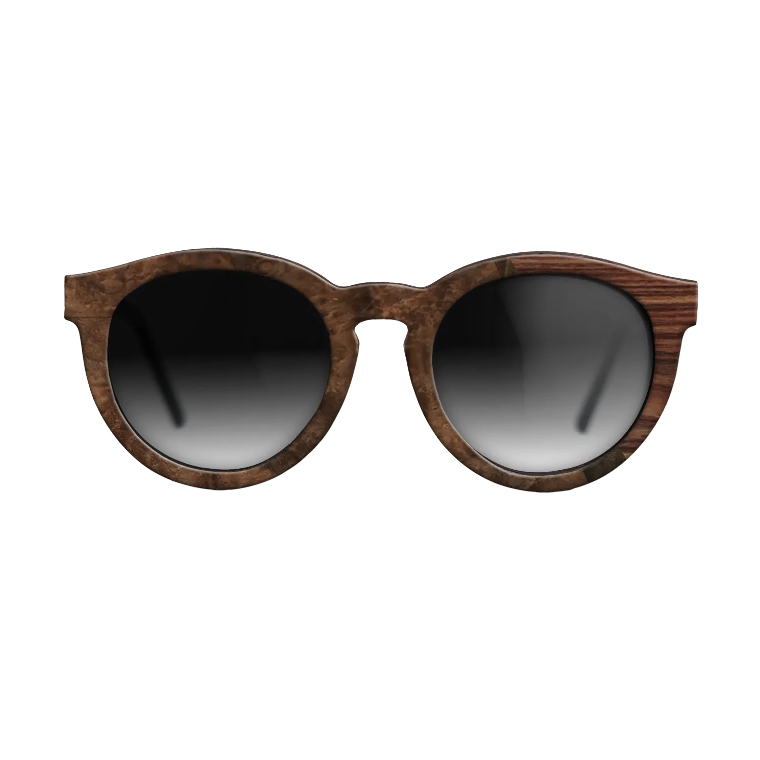 Koa,Fumed Eucalyptus,Walnut Burl,Santos Rosewood Dark: Single Cut - The Rebel - Round - 1322 - SIRIS wood optic