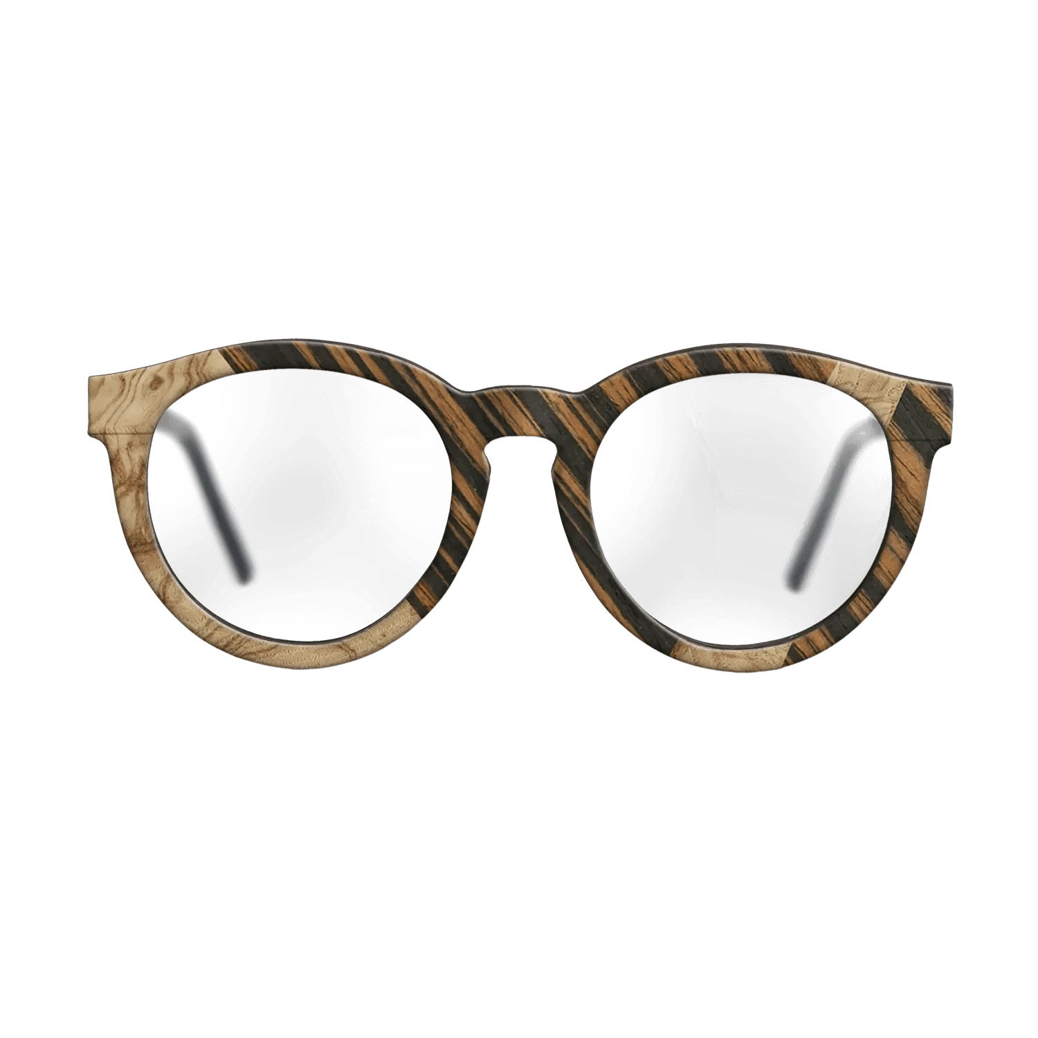 Poplar Dyed: Red,Olive Burl,Italian Ebony: Geometric - The Rebel - Round - 680 - SIRIS wood optic