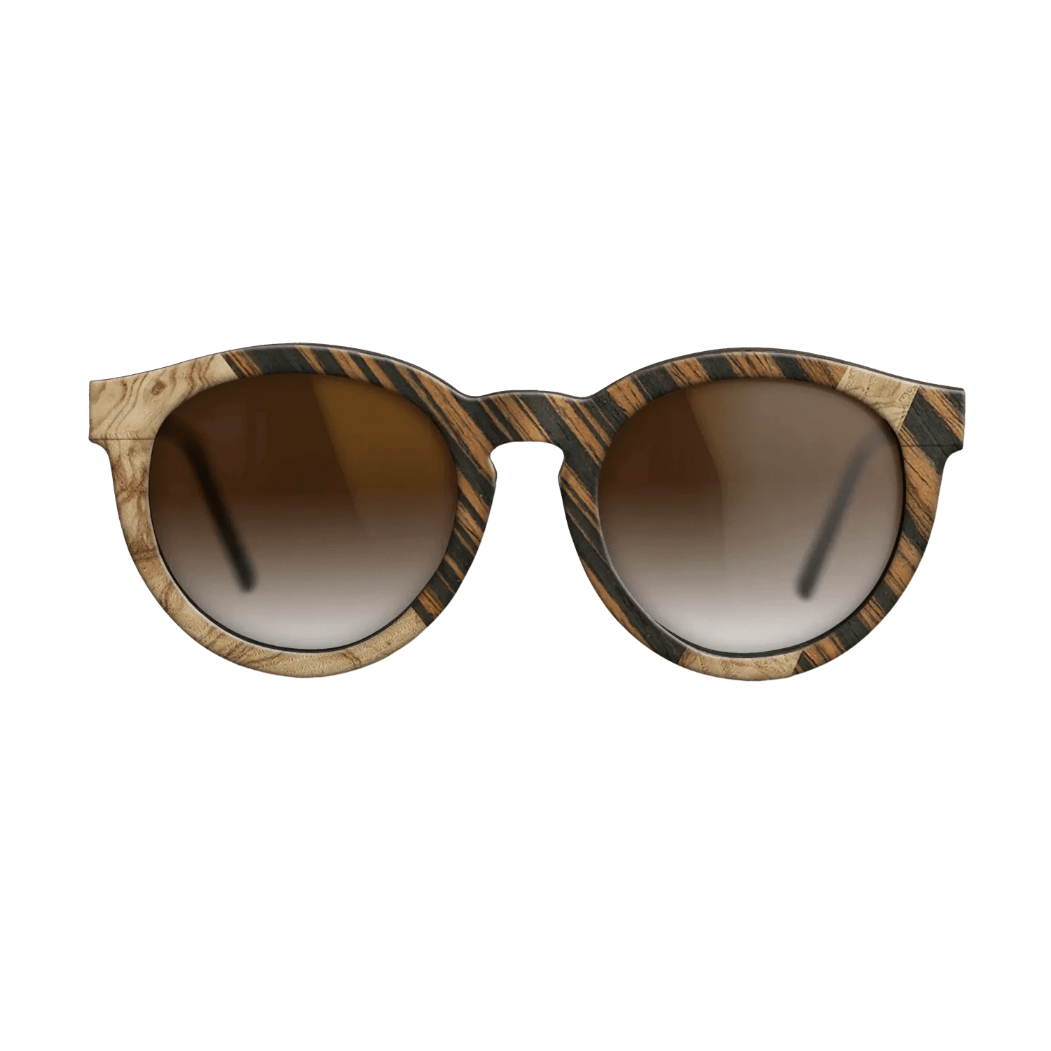 Poplar Dyed: Red,Olive Burl,Italian Ebony: Geometric - The Rebel - Round - 680 - SIRIS wood optic