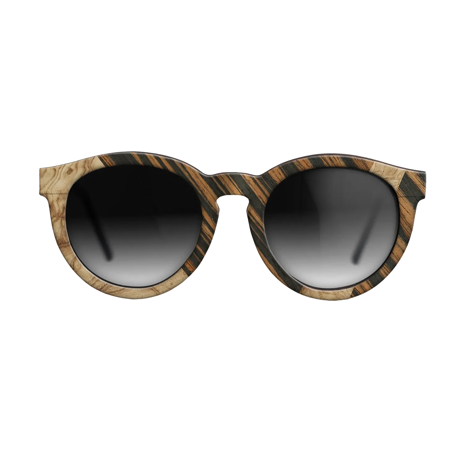 Poplar Dyed: Red,Olive Burl,Italian Ebony: Geometric - The Rebel - Round - 680 - SIRIS wood optic