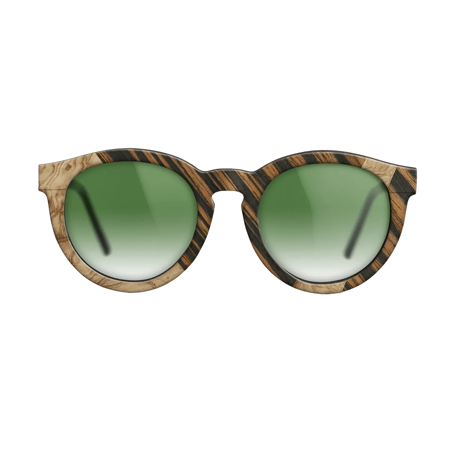 Poplar Dyed: Red,Olive Burl,Italian Ebony: Geometric - The Rebel - Round - 680 - SIRIS wood optic