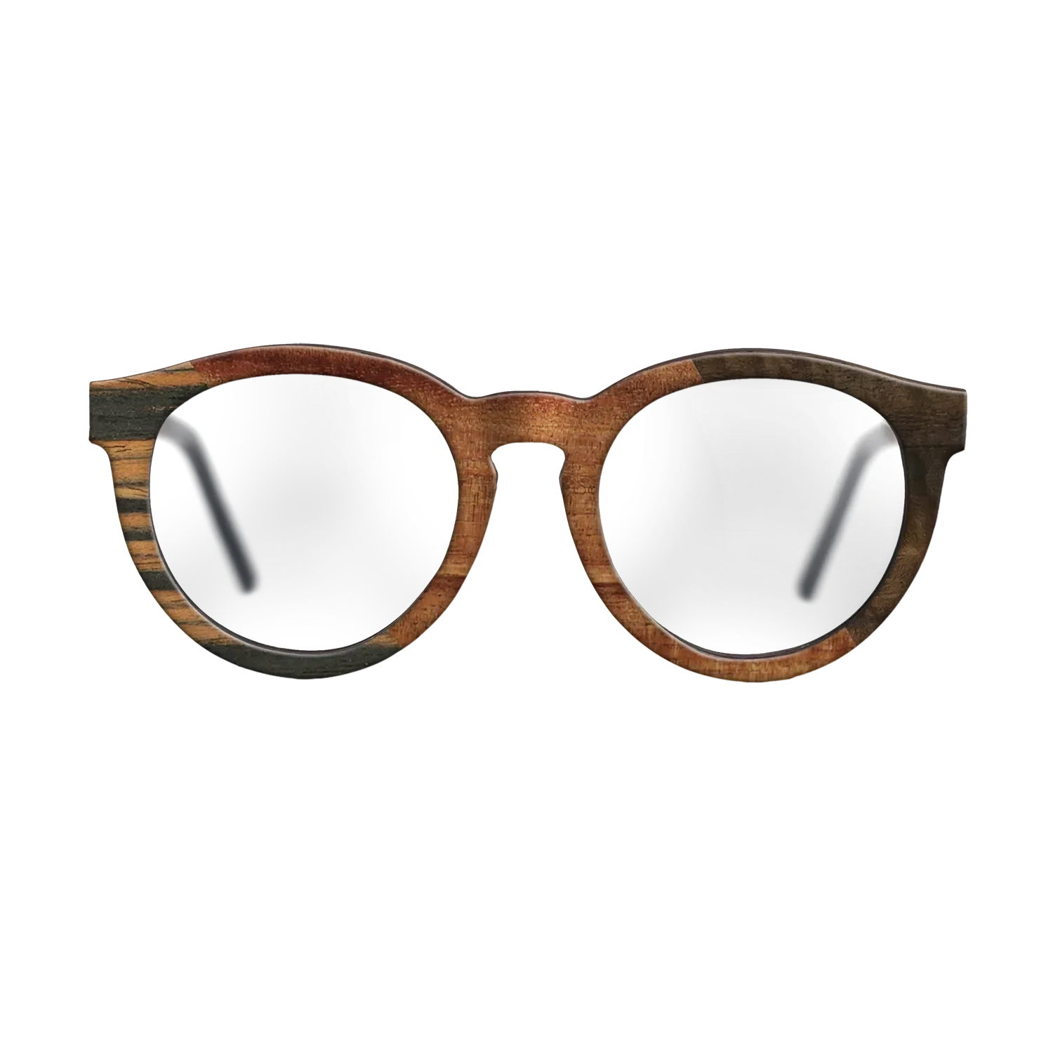 Walnut Burl,Italian Ebony,Koa,Fumed Eucalyptus: Angle Cut - The Rebel - Round - 915 - SIRIS wood optic