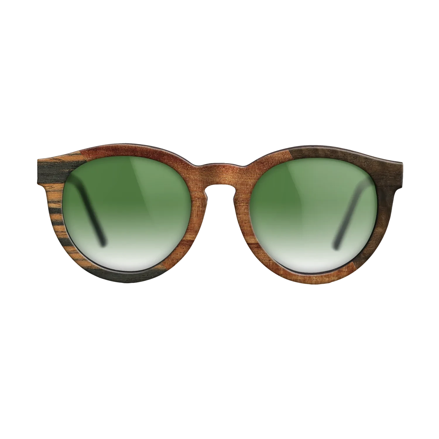 Walnut Burl,Italian Ebony,Koa,Fumed Eucalyptus: Angle Cut - The Rebel - Round - 915 - SIRIS wood optic