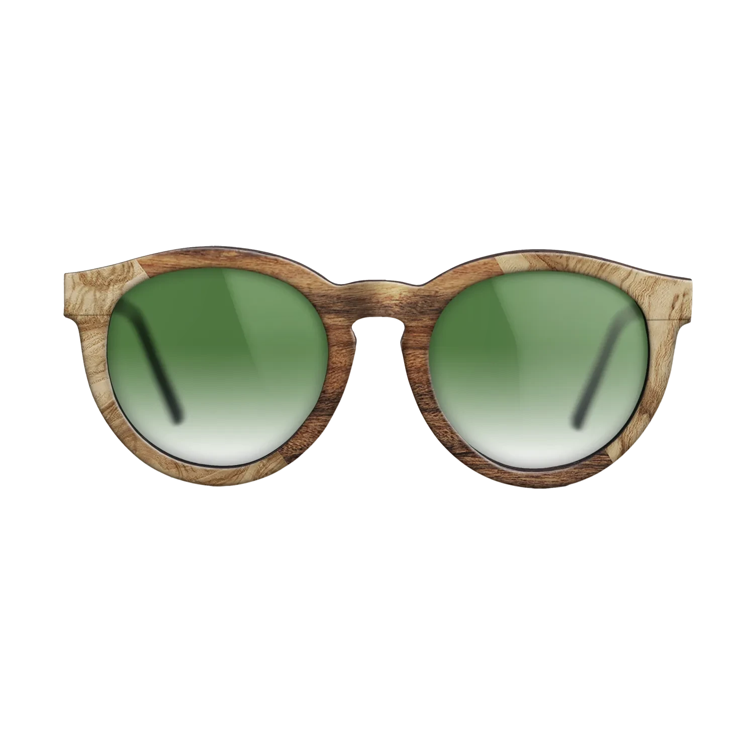 Kingwood,Olive Burl,Santos Rosewood Light: Angle Cut - The Rebel - Round - 907 - SIRIS wood optic