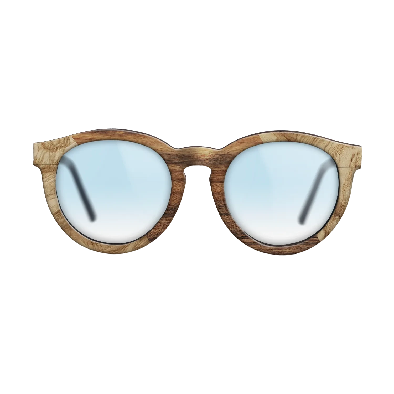 Kingwood,Olive Burl,Santos Rosewood Light: Angle Cut - The Rebel - Round - 907 - SIRIS wood optic