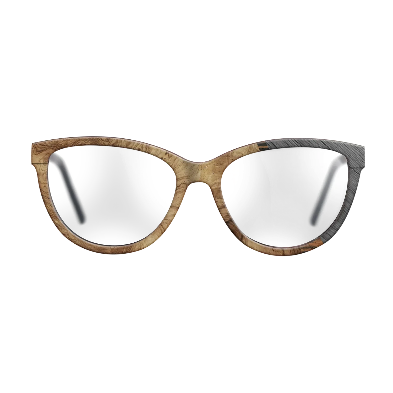 Walnut Claro Light,Olive Burl,Italian Ebony,Poplar Dyed: Grey: Angle Cut - The Maiden - Cat - 1714 - SIRIS wood optic