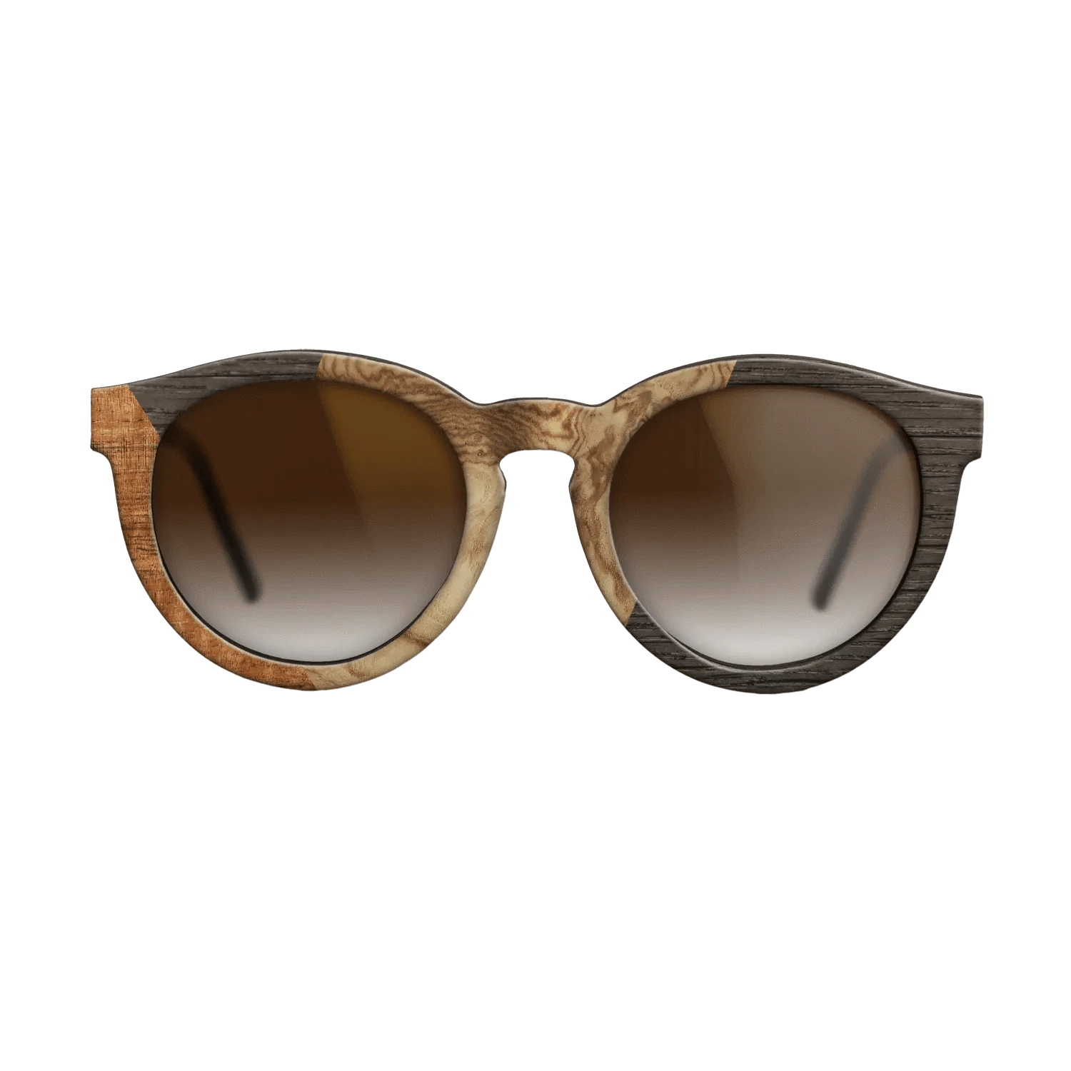 Koa,Olive Burl,Fumed Oak: Bauhaus - The Rebel - Round - 1598 - SIRIS wood optic