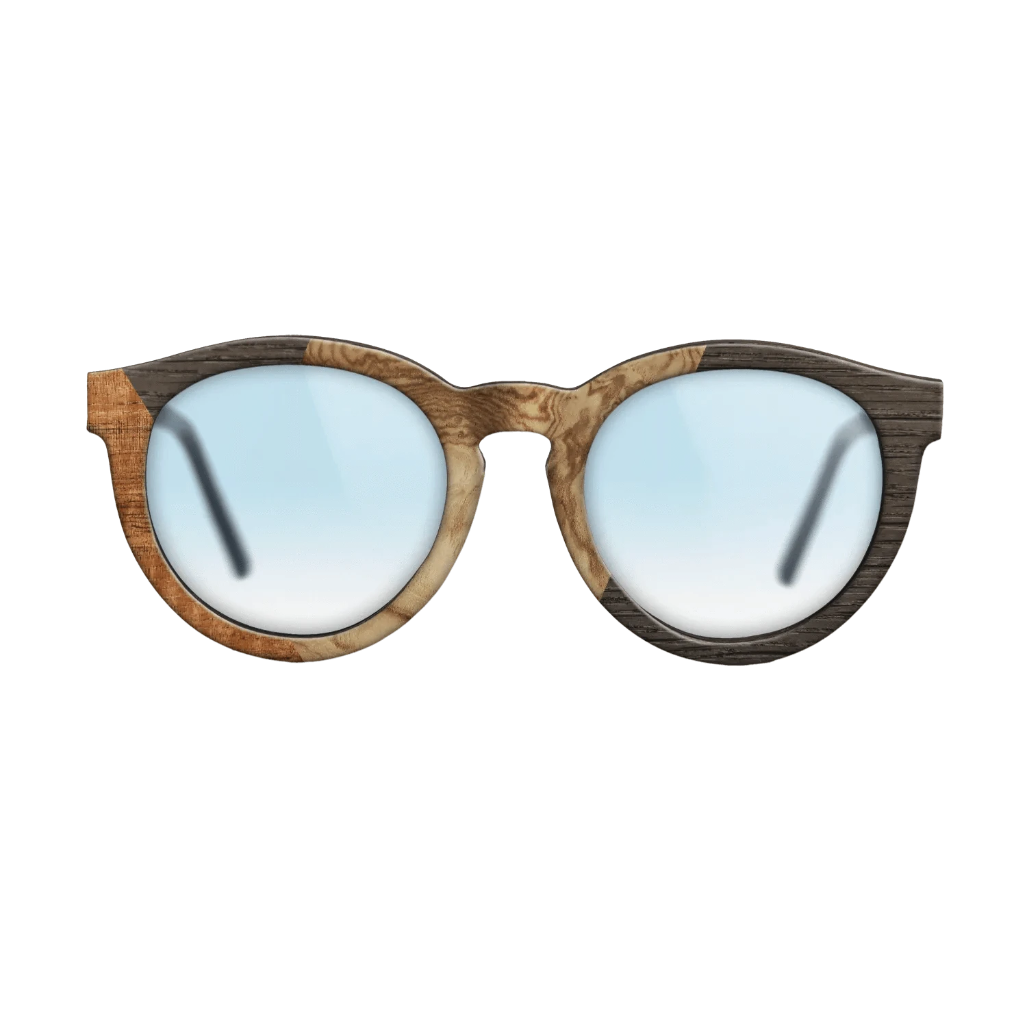 Koa,Olive Burl,Fumed Oak: Bauhaus - The Rebel - Round - 1598 - SIRIS wood optic