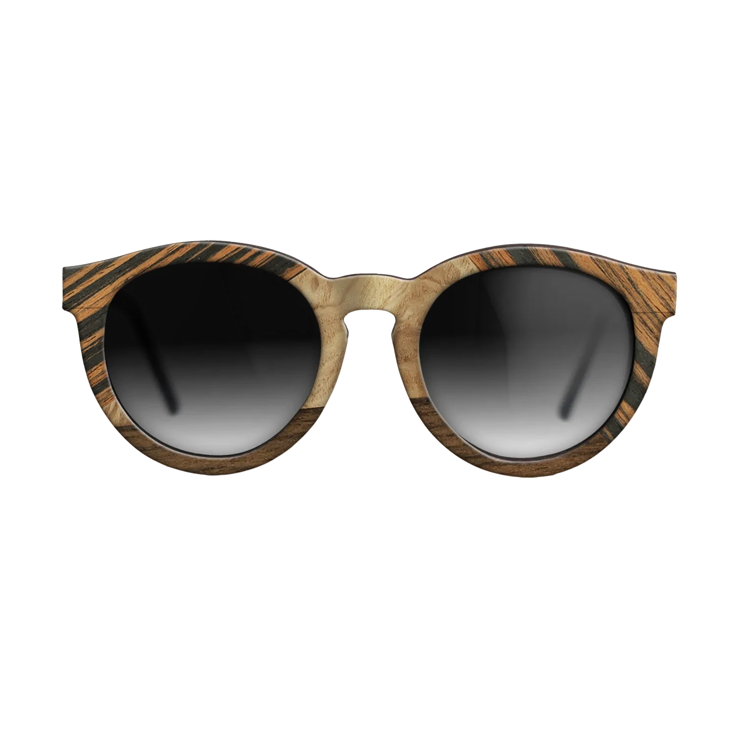 Ziricote Dark Quartered,Walnut: Straight Grain,Italian Ebony,Olive Burl: Bauhaus - The Rebel - Round - 983 - SIRIS wood optic