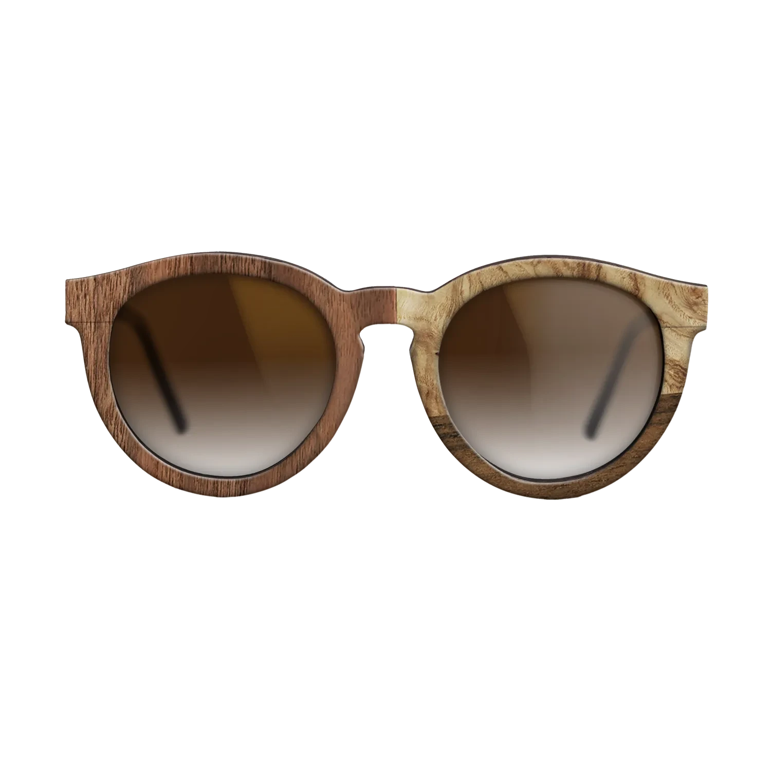 Walnut: Straight Grain,Walnut Claro Dark,Ziricote Dark Quartered,Olive Burl: Bauhaus - The Rebel - Round - 2000 - SIRIS wood optic