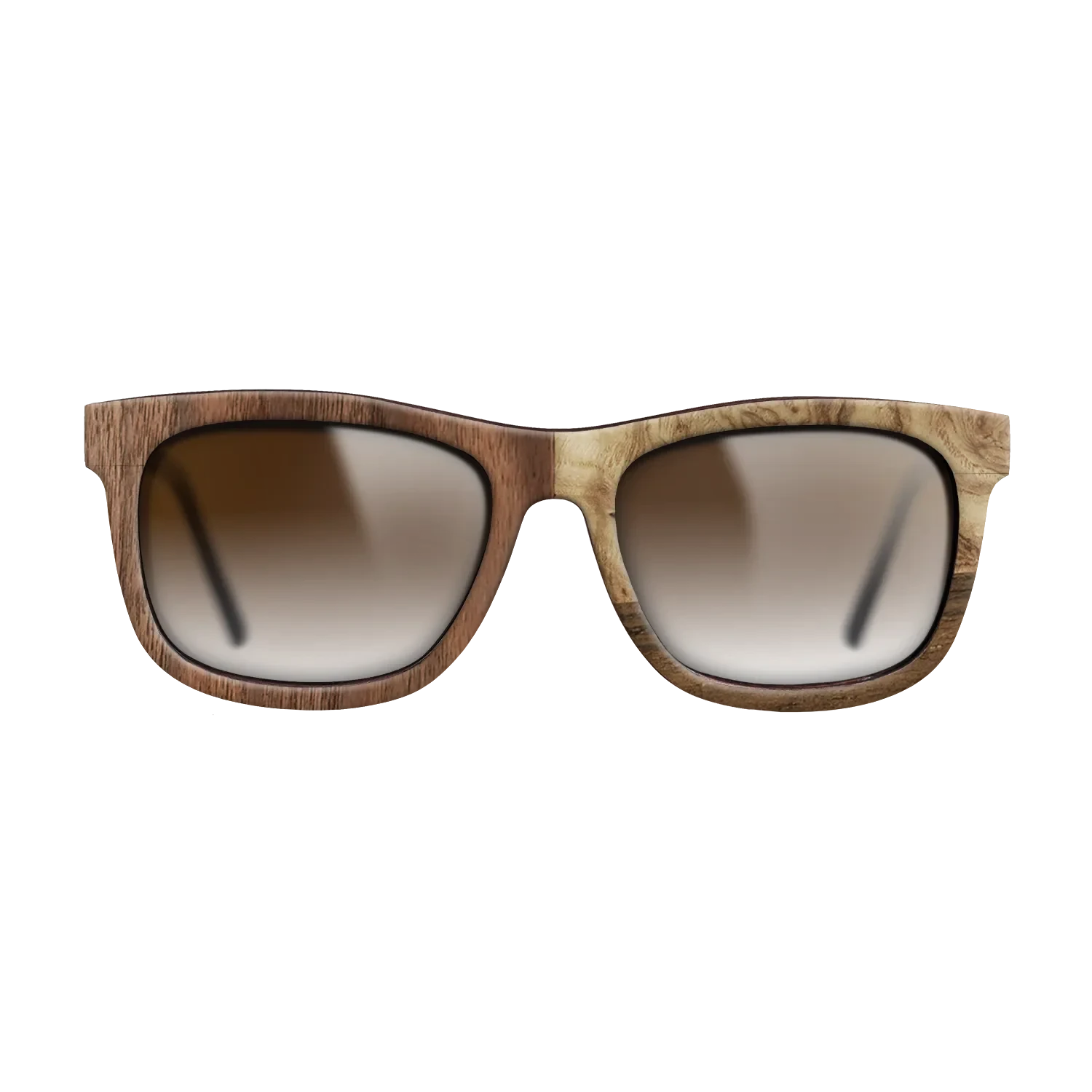 Walnut: Straight Grain,Walnut Claro Dark,Ziricote Dark Quartered,Olive Burl: Bauhaus - The Hero - Square - 2000 - SIRIS wood optic