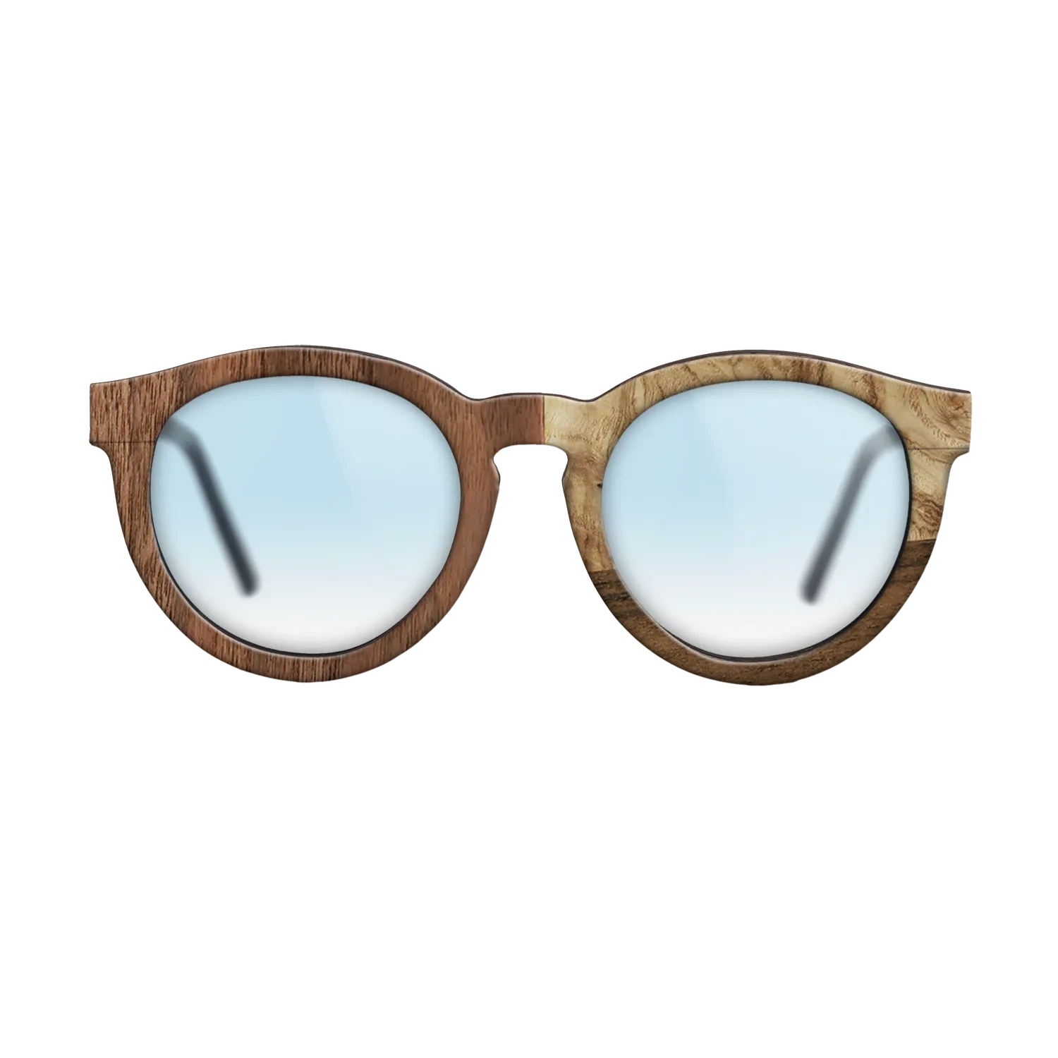 Walnut: Straight Grain,Walnut Claro Dark,Ziricote Dark Quartered,Olive Burl: Bauhaus - The Rebel - Round - 2000 - SIRIS wood optic