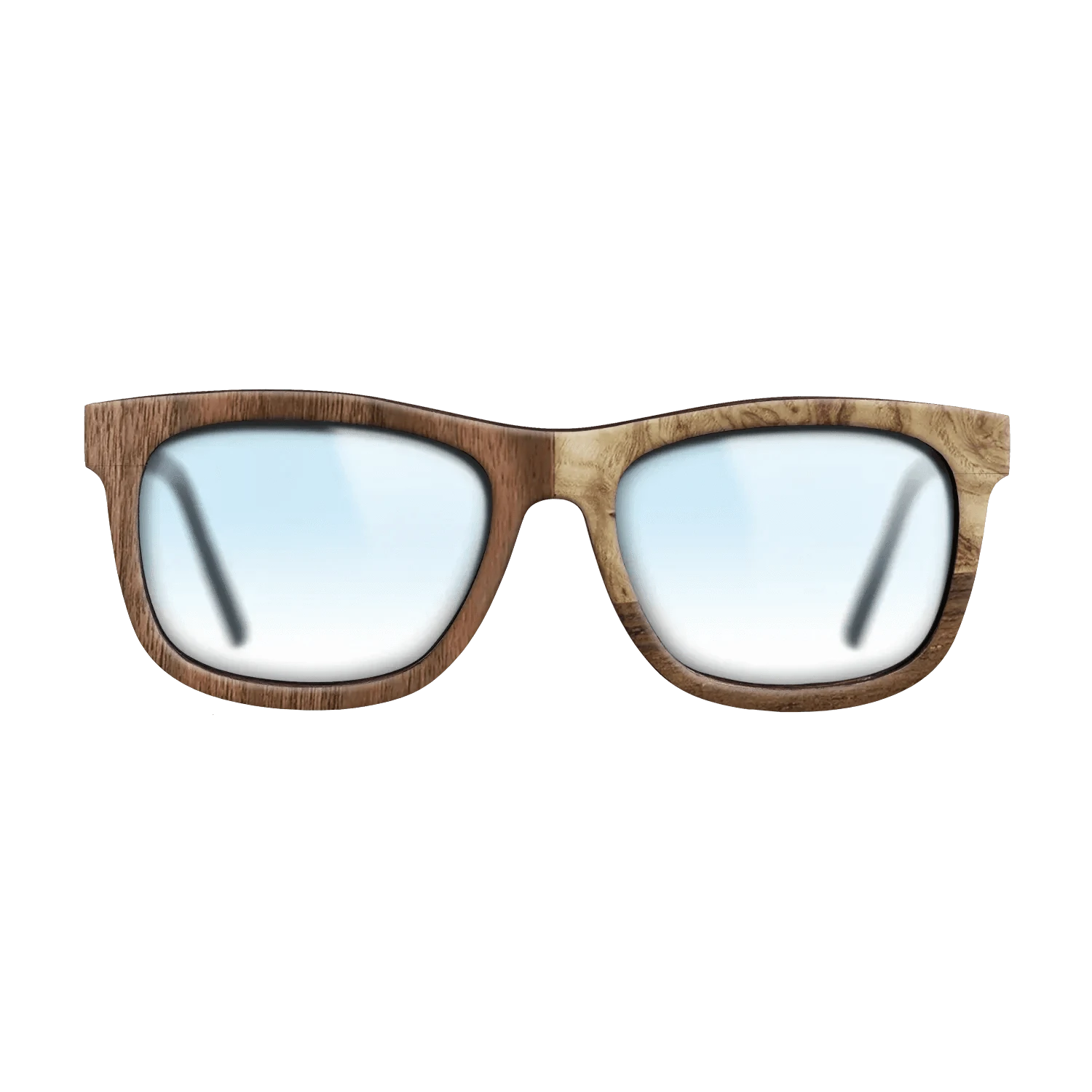 Walnut: Straight Grain,Walnut Claro Dark,Ziricote Dark Quartered,Olive Burl: Bauhaus - The Hero - Square - 2000 - SIRIS wood optic