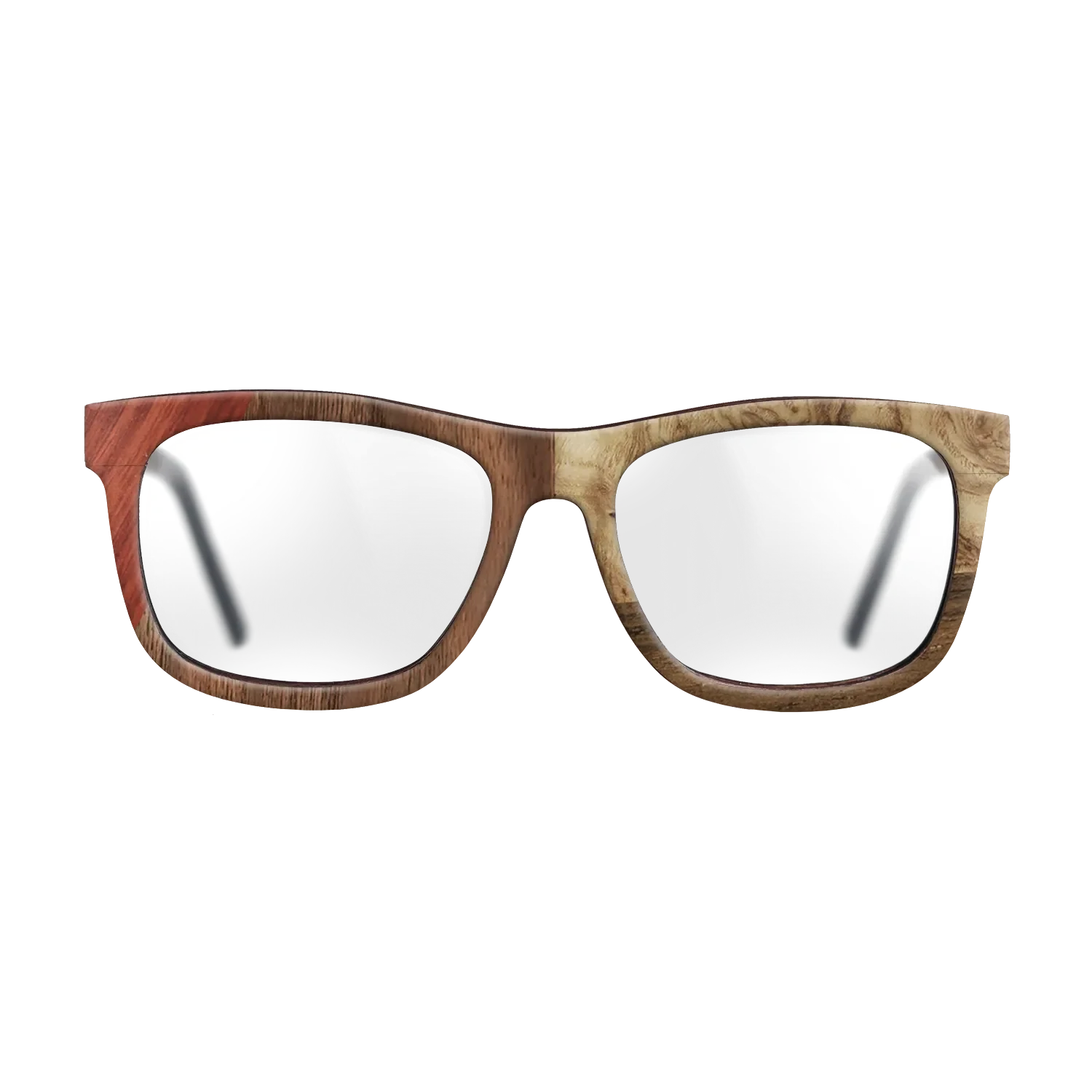 Walnut: Straight Grain,Bloodwood,Walnut Claro Light,Olive Burl,Ziricote Dark Quartered: Bauhaus - The Hero - Square - 1893 - SIRIS wood optic