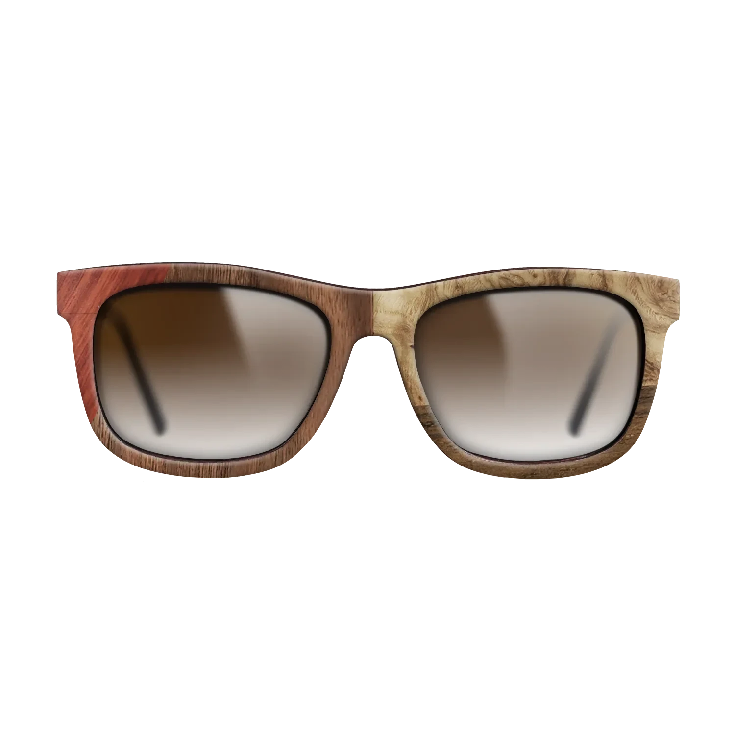 Walnut: Straight Grain,Bloodwood,Walnut Claro Light,Olive Burl,Ziricote Dark Quartered: Bauhaus - The Hero - Square - 1893 - SIRIS wood optic