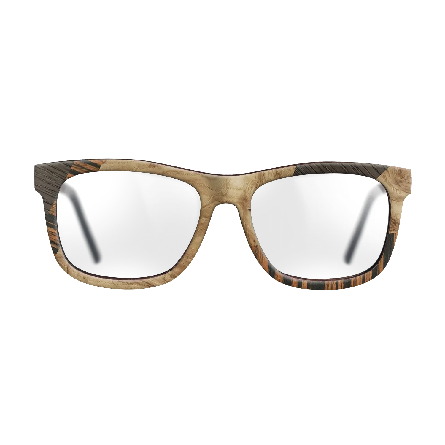 Walnut: Straight Grain,Italian Ebony,Fumed Oak,Olive Burl: Mosaic - The Hero - Square - 1387 - SIRIS wood optic