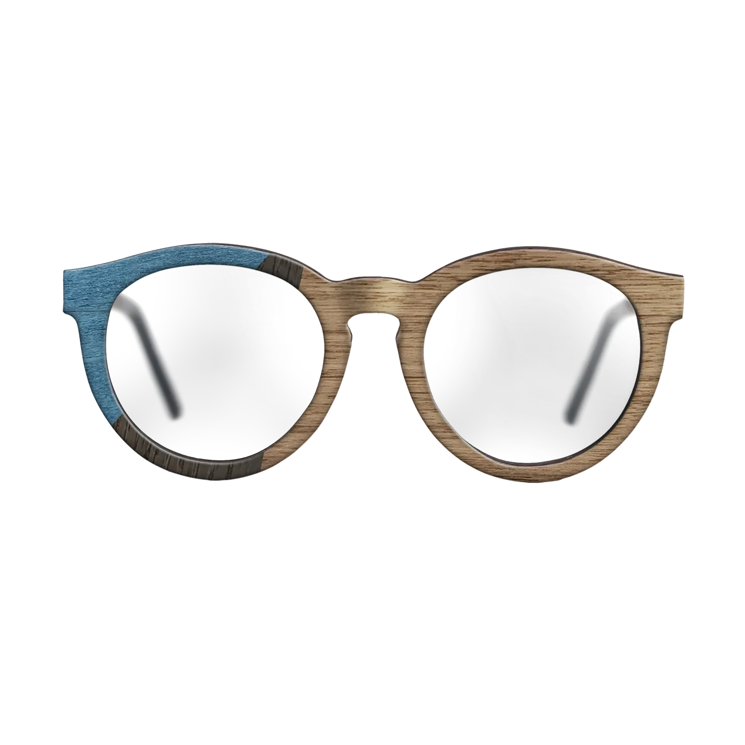 Walnut: Straight Grain,Poplar Dyed: Blue Denim,Fumed Oak: Bauhaus - The Rebel - Round - 1950 - SIRIS wood optic