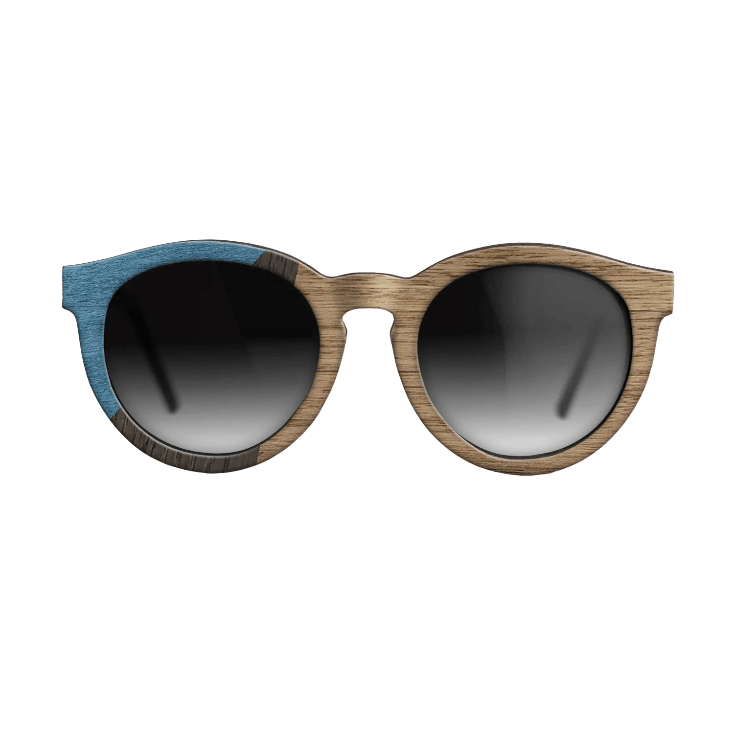 Walnut: Straight Grain,Poplar Dyed: Blue Denim,Fumed Oak: Bauhaus - The Rebel - Round - 1950 - SIRIS wood optic