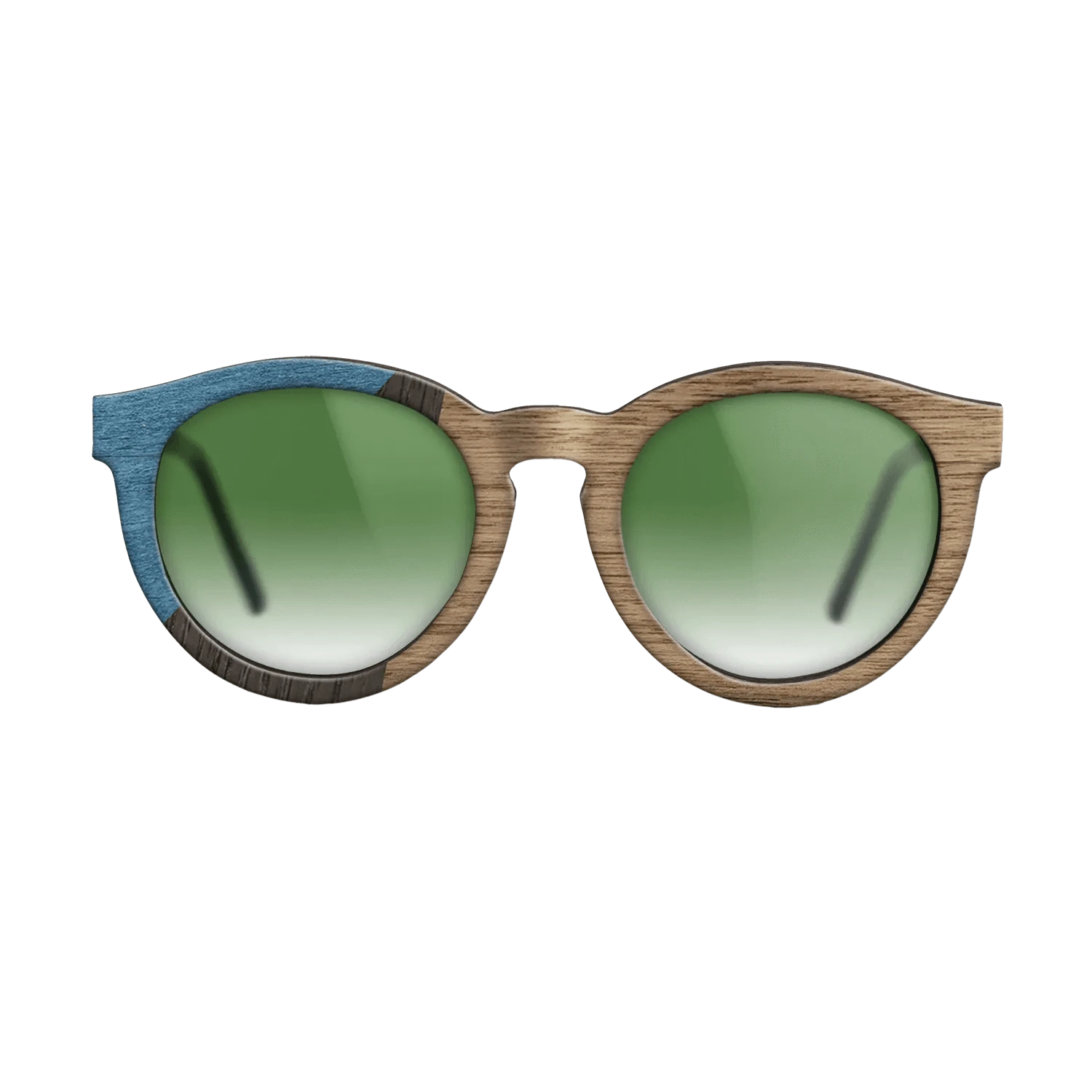 Walnut: Straight Grain,Poplar Dyed: Blue Denim,Fumed Oak: Bauhaus - The Rebel - Round - 1950 - SIRIS wood optic