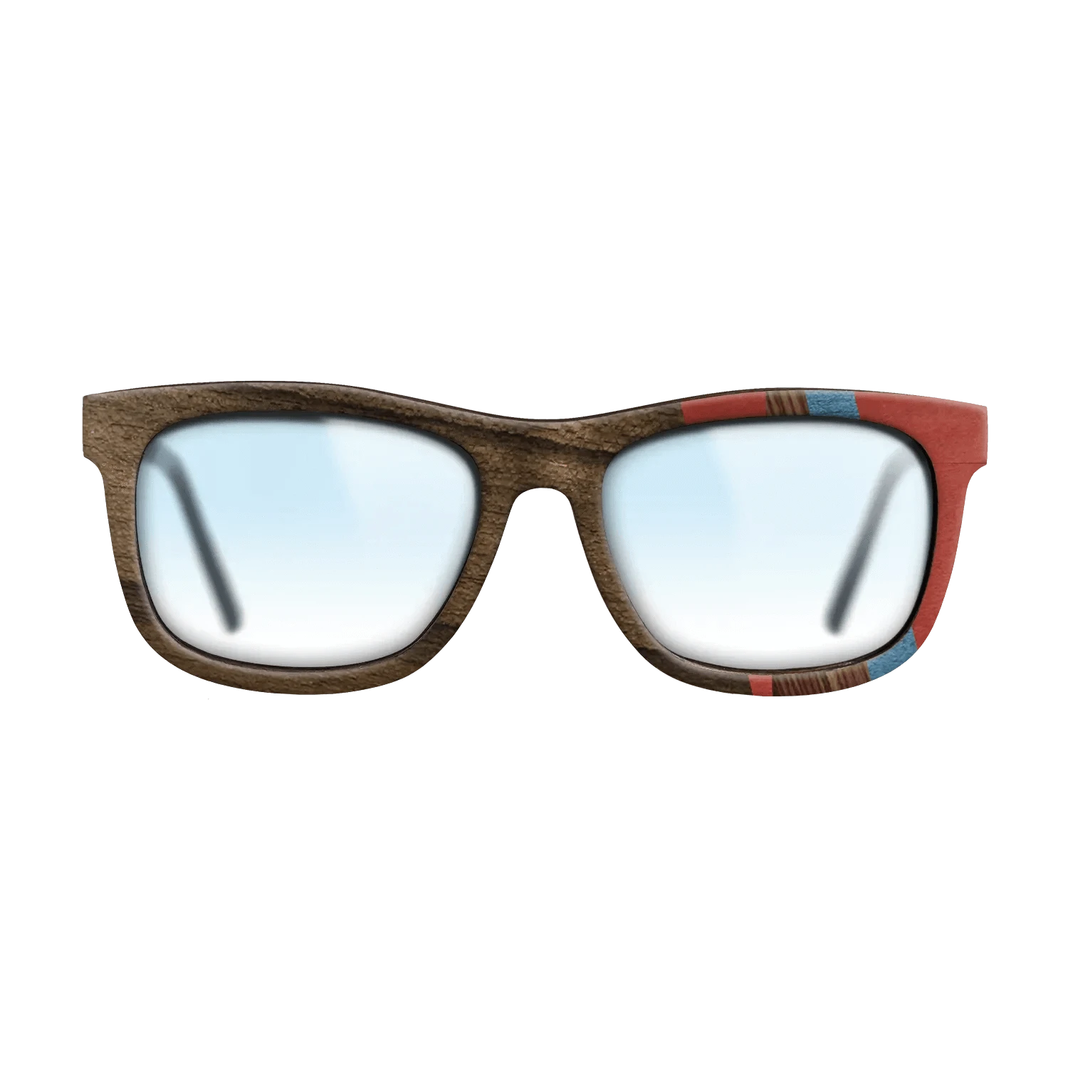 Walnut: Straight Grain,Ziricote Dark Quartered,Poplar Dyed: Blue Denim,Poplar Dyed: Red,Kingwood: Fractal - The Hero - Square - 1214 - SIRIS wood optic