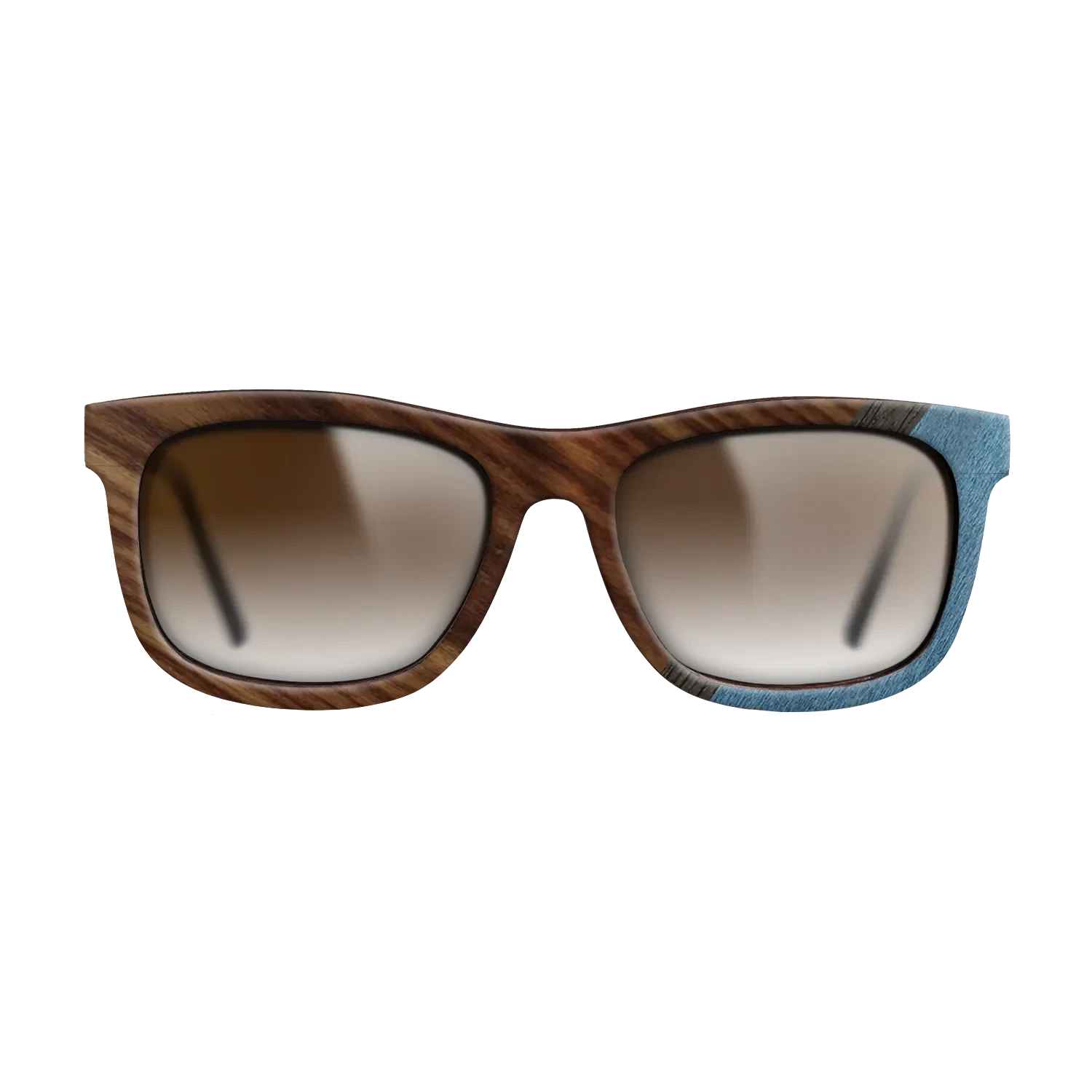 Walnut: Straight Grain,Santos Rosewood Dark,Poplar Dyed: Blue Denim,Fumed Oak: Angle Cut - The Hero - Square - 706 - SIRIS wood optic