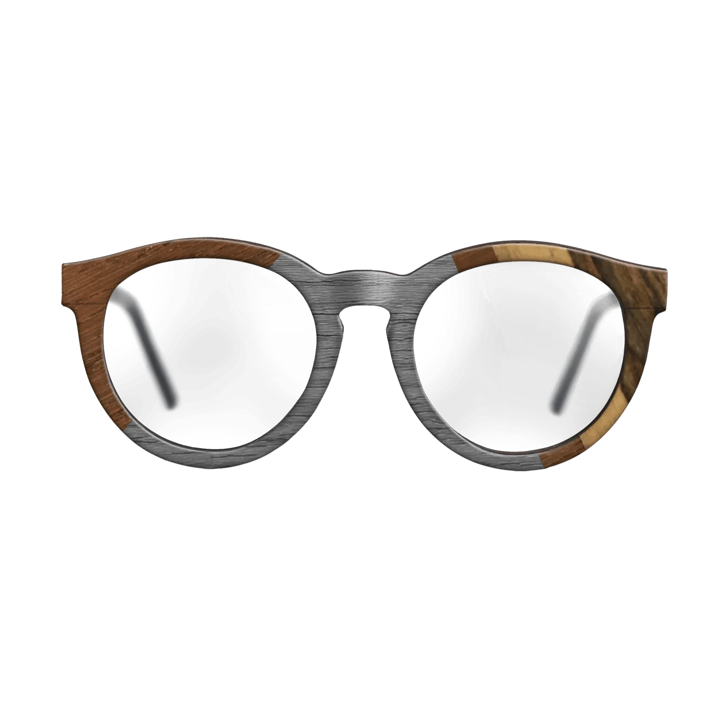 Walnut: Straight Grain,Poplar Dyed: Grey,Wenge,Ziricote Dark Quartered,Royal White Ebony: Angle Cut - The Rebel - Round - 990 - SIRIS wood optic