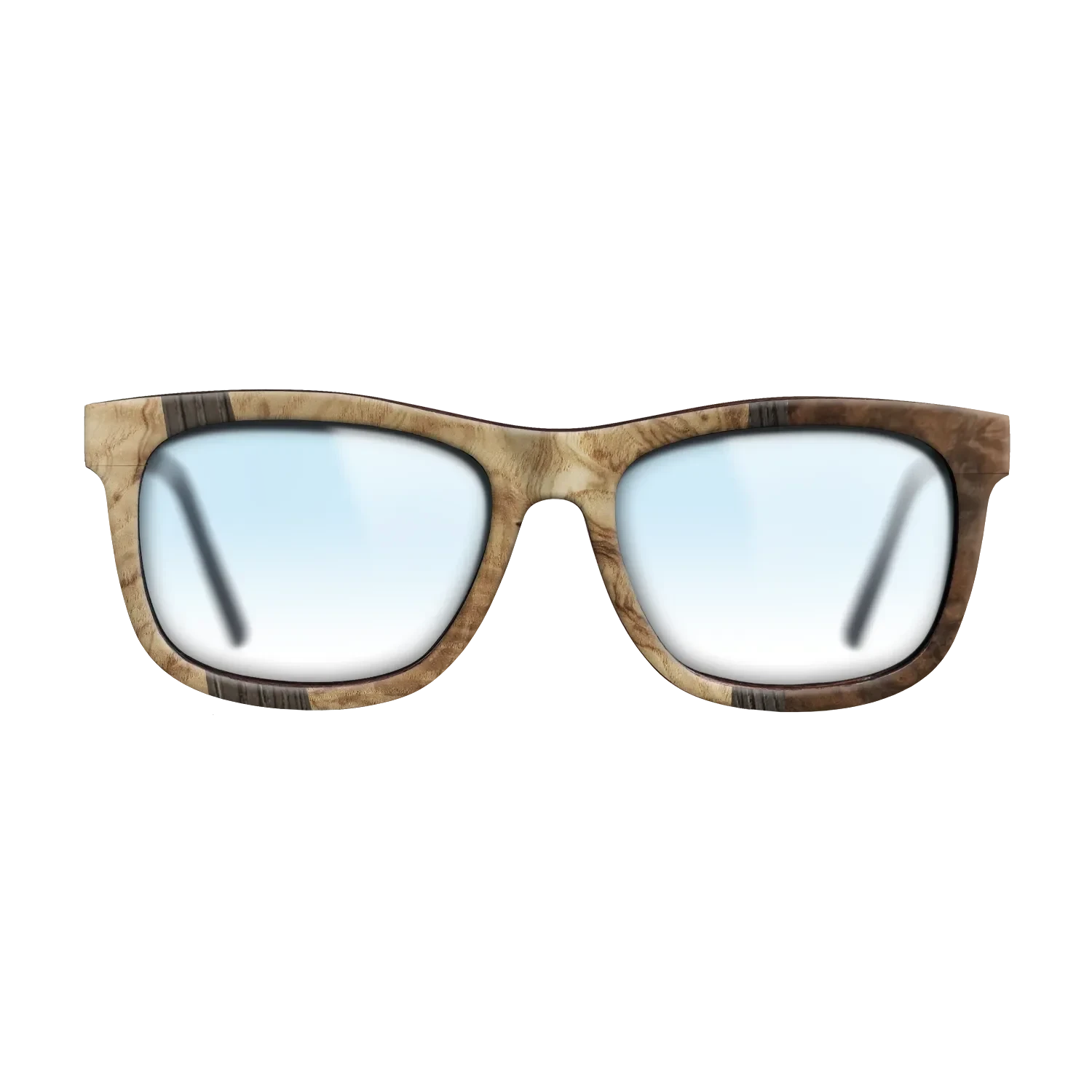 Walnut Burl,Olive Burl,Fumed Oak: Wedge - The Hero - Square - 1008 - SIRIS wood optic