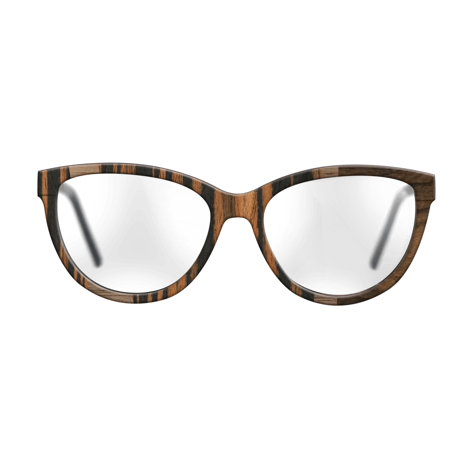 Ziricote Dark Quartered,Italian Ebony,Walnut: Straight Grain: Wedge - The Maiden - Cat - 1930 - SIRIS wood optic