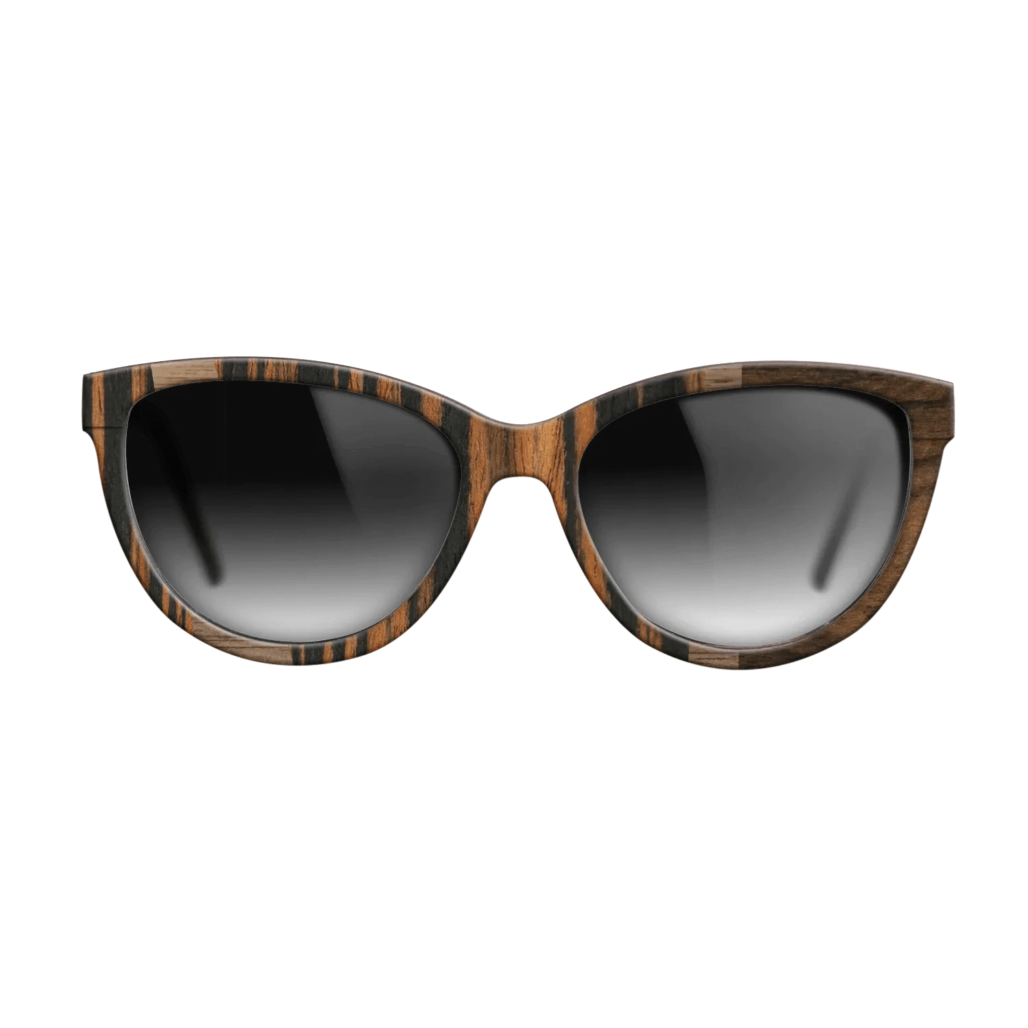 Ziricote Dark Quartered,Italian Ebony,Walnut: Straight Grain: Wedge - The Maiden - Cat - 1930 - SIRIS wood optic