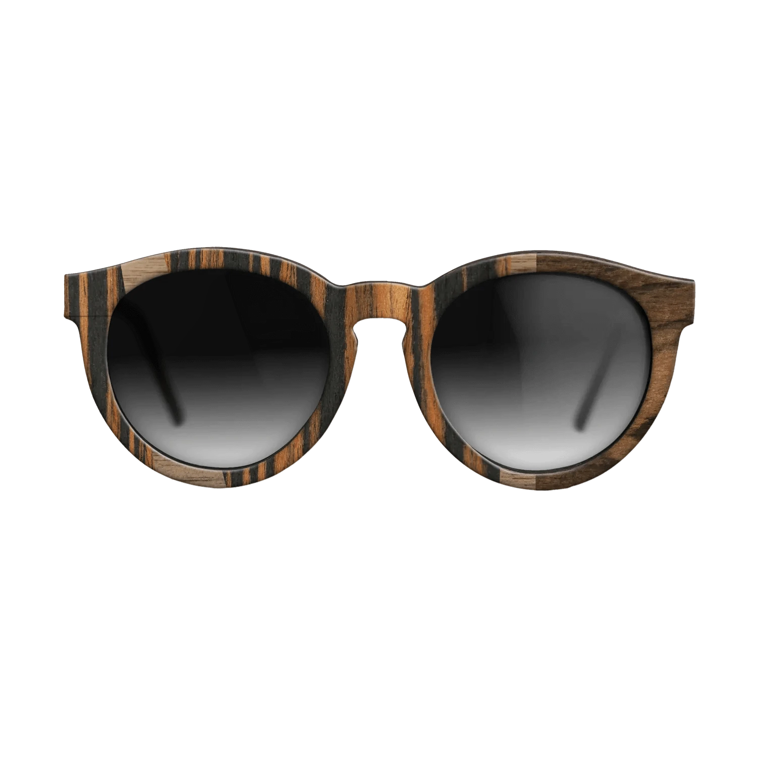 Ziricote Dark Quartered,Italian Ebony,Walnut: Straight Grain: Wedge - The Rebel - Round - 1930 - SIRIS wood optic