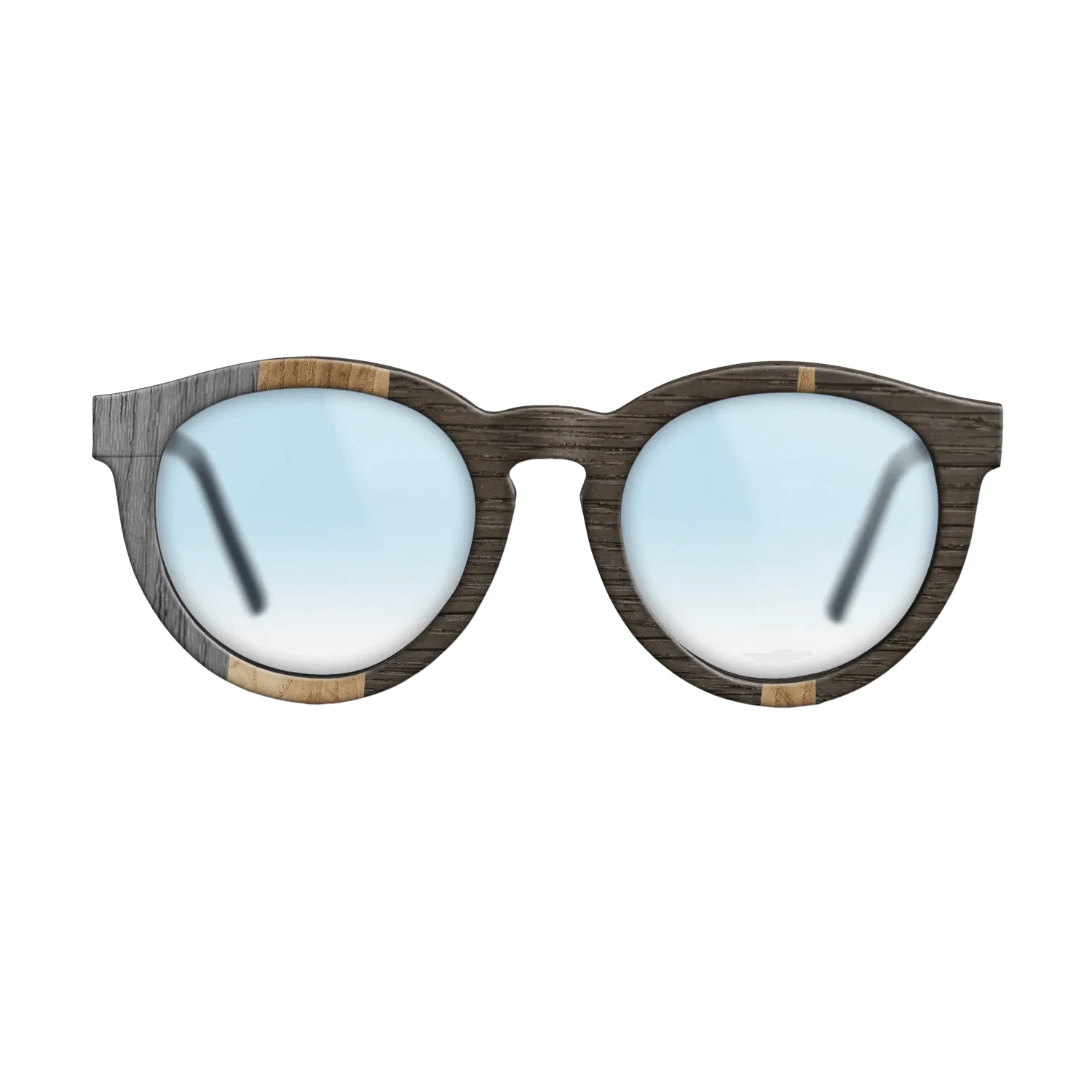 Olive Burl,Walnut: Straight Grain,Fumed Oak,Poplar Dyed: Grey,Italian Ebony: Geometric - The Rebel - Round - 718 - SIRIS wood optic