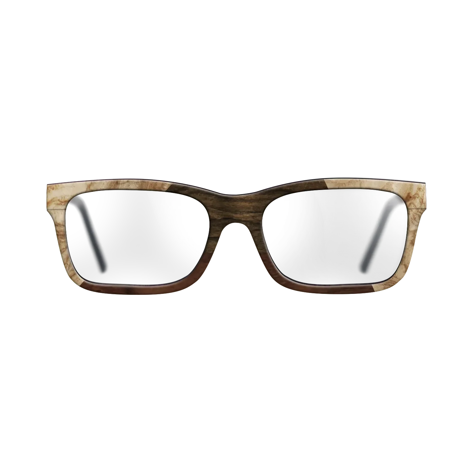 Walnut Claro Dark,Olive Burl,Ziricote Dark Quartered: Angle Cut - The Sage - Rectangle - 1803 - SIRIS wood optic