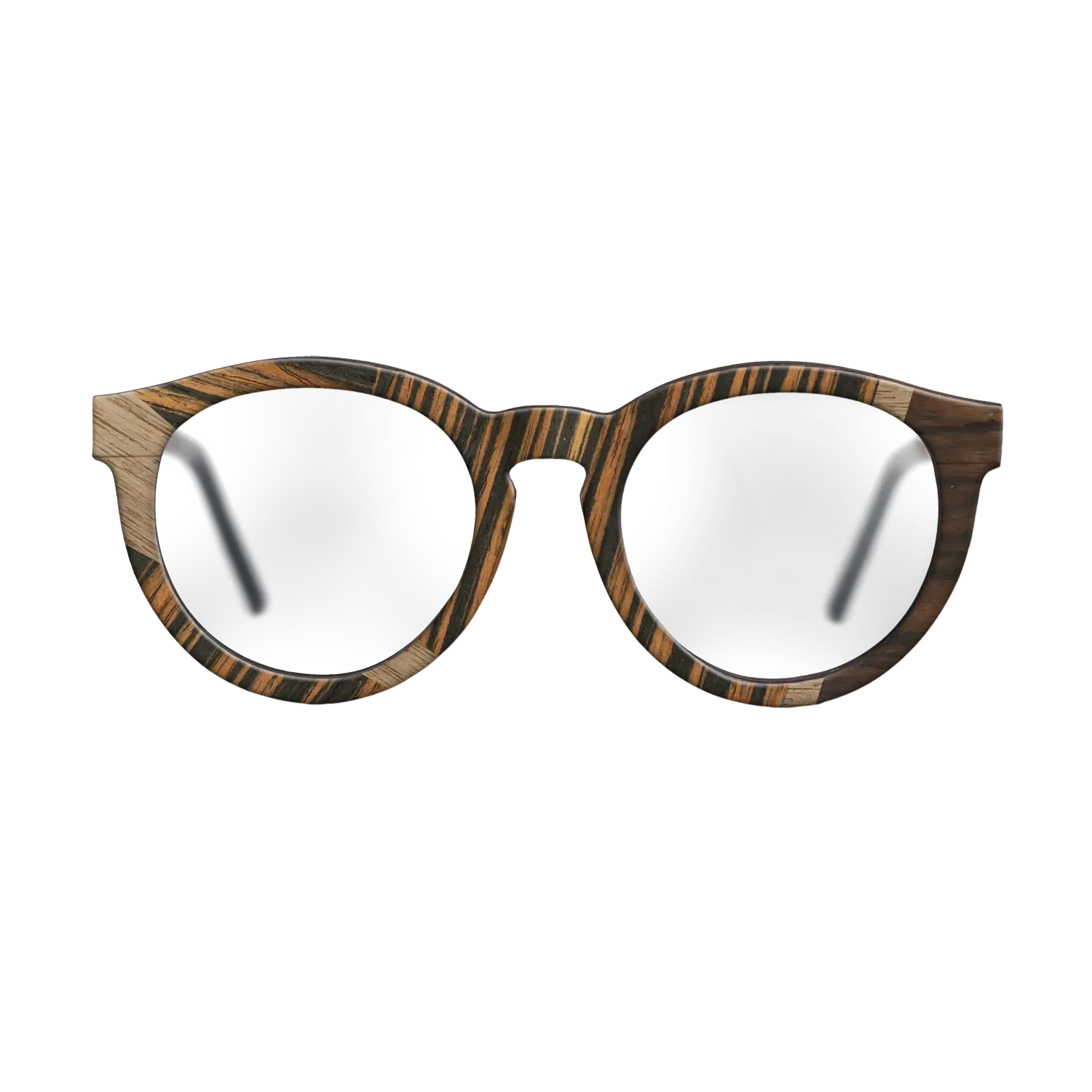 Walnut: Straight Grain,Ziricote Dark Quartered,Italian Ebony: Wedge - The Rebel - Round - 1132 - SIRIS wood optic