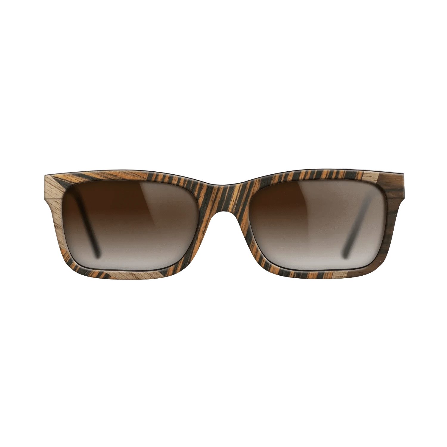 Walnut: Straight Grain,Ziricote Dark Quartered,Italian Ebony: Wedge - The Sage - Rectangle - 1132 - SIRIS wood optic