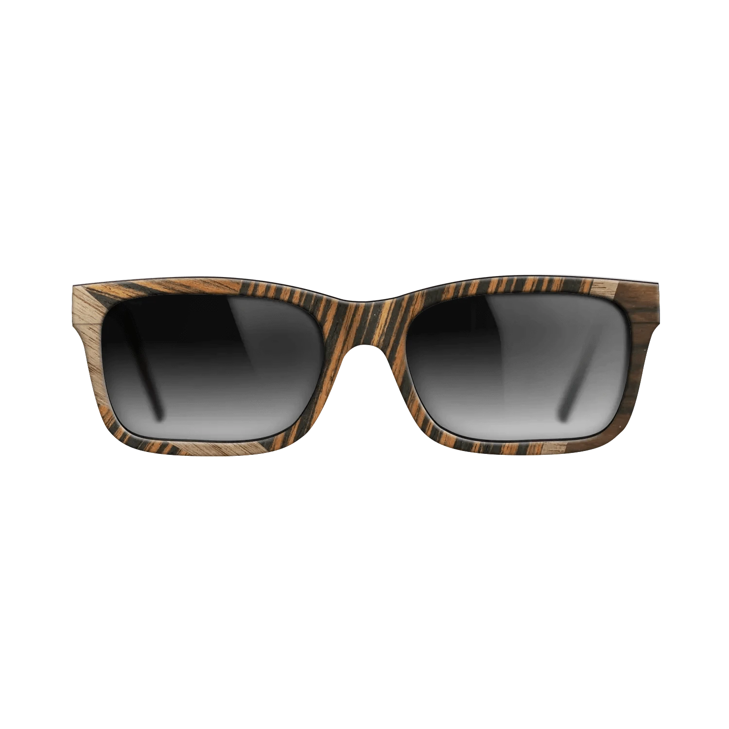 Walnut: Straight Grain,Ziricote Dark Quartered,Italian Ebony: Wedge - The Sage - Rectangle - 1132 - SIRIS wood optic