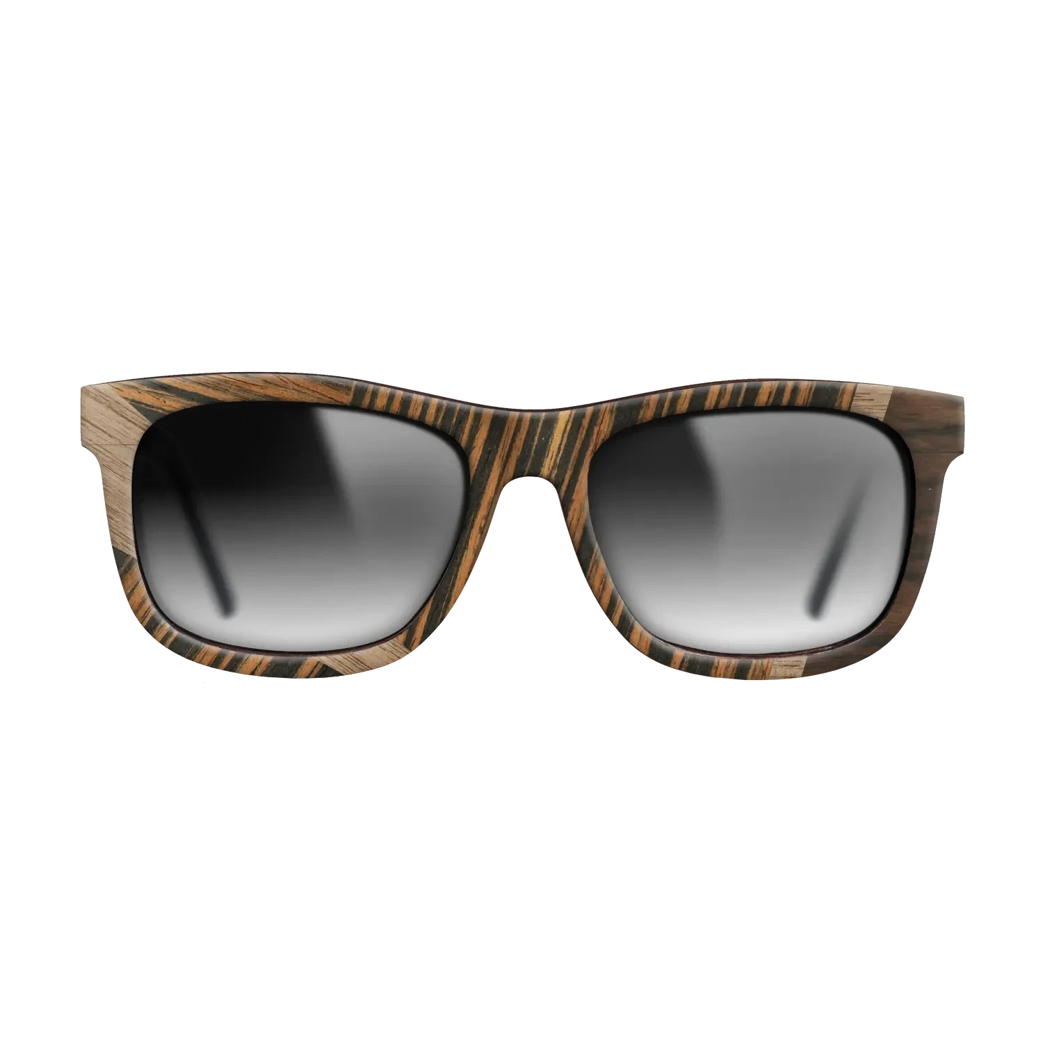 Walnut: Straight Grain,Ziricote Dark Quartered,Italian Ebony: Wedge - The Hero - Square - 1132 - SIRIS wood optic