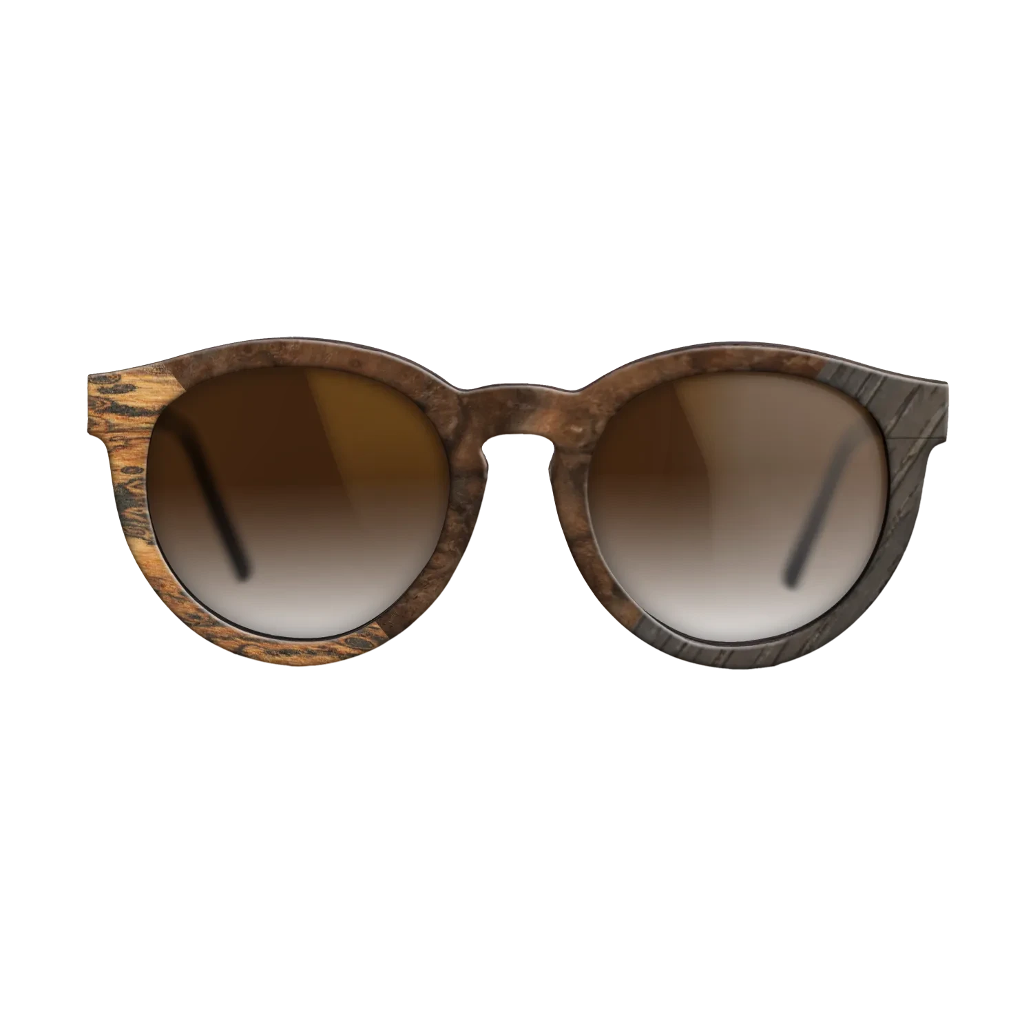 Walnut Burl,Bocote,Fumed Oak: Geometric - The Rebel - Round - 856 - SIRIS wood optic