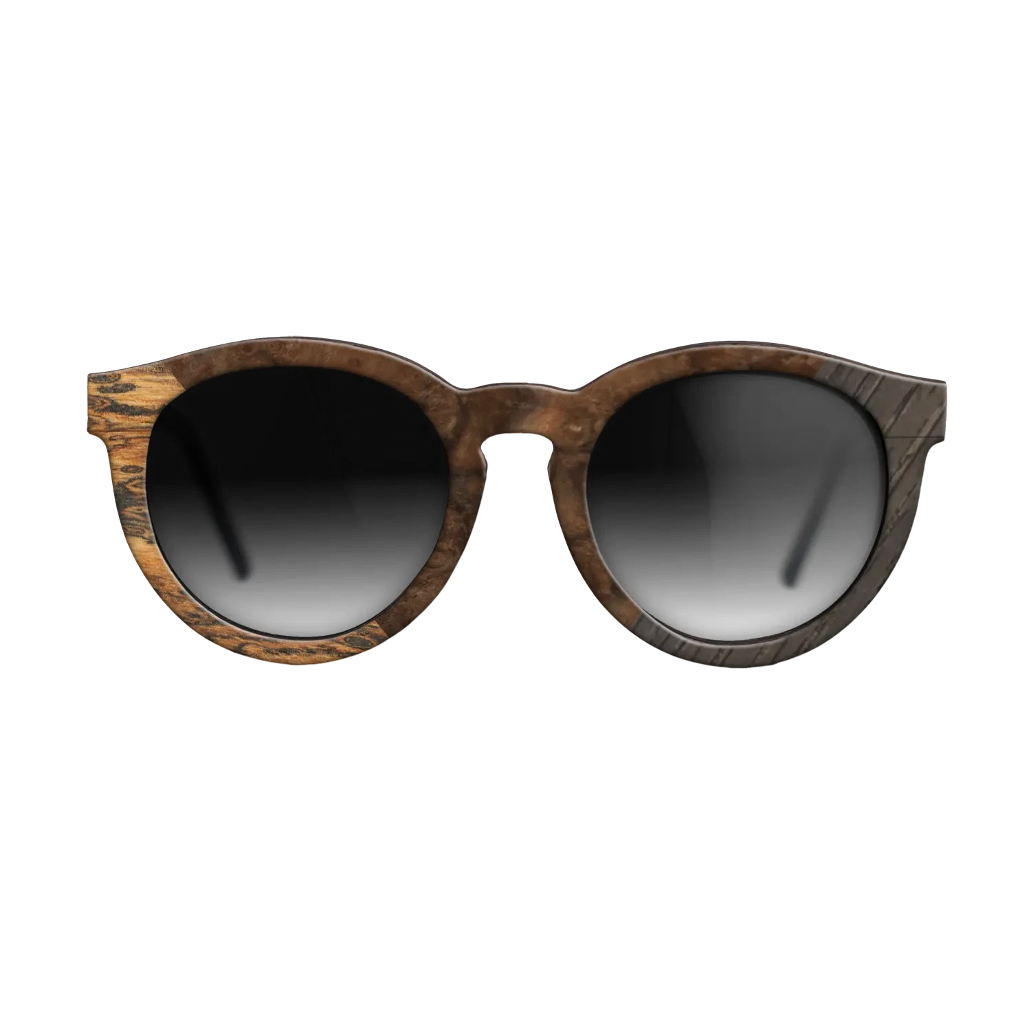 Walnut Burl,Bocote,Fumed Oak: Geometric - The Rebel - Round - 856 - SIRIS wood optic